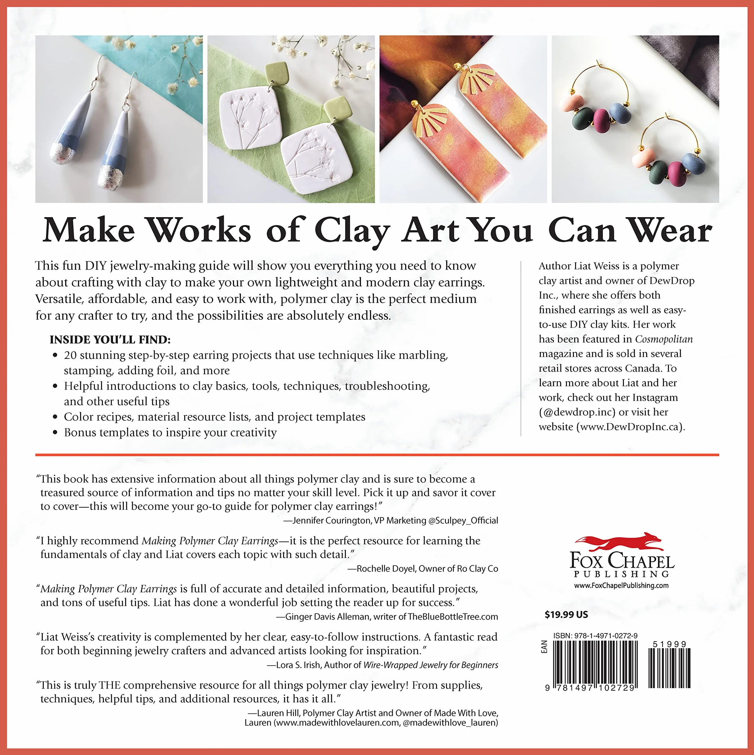 Making Polymer Clay Earrings: Essential Techniques and 20 Step-By-Step Beginner Jewelry Projects