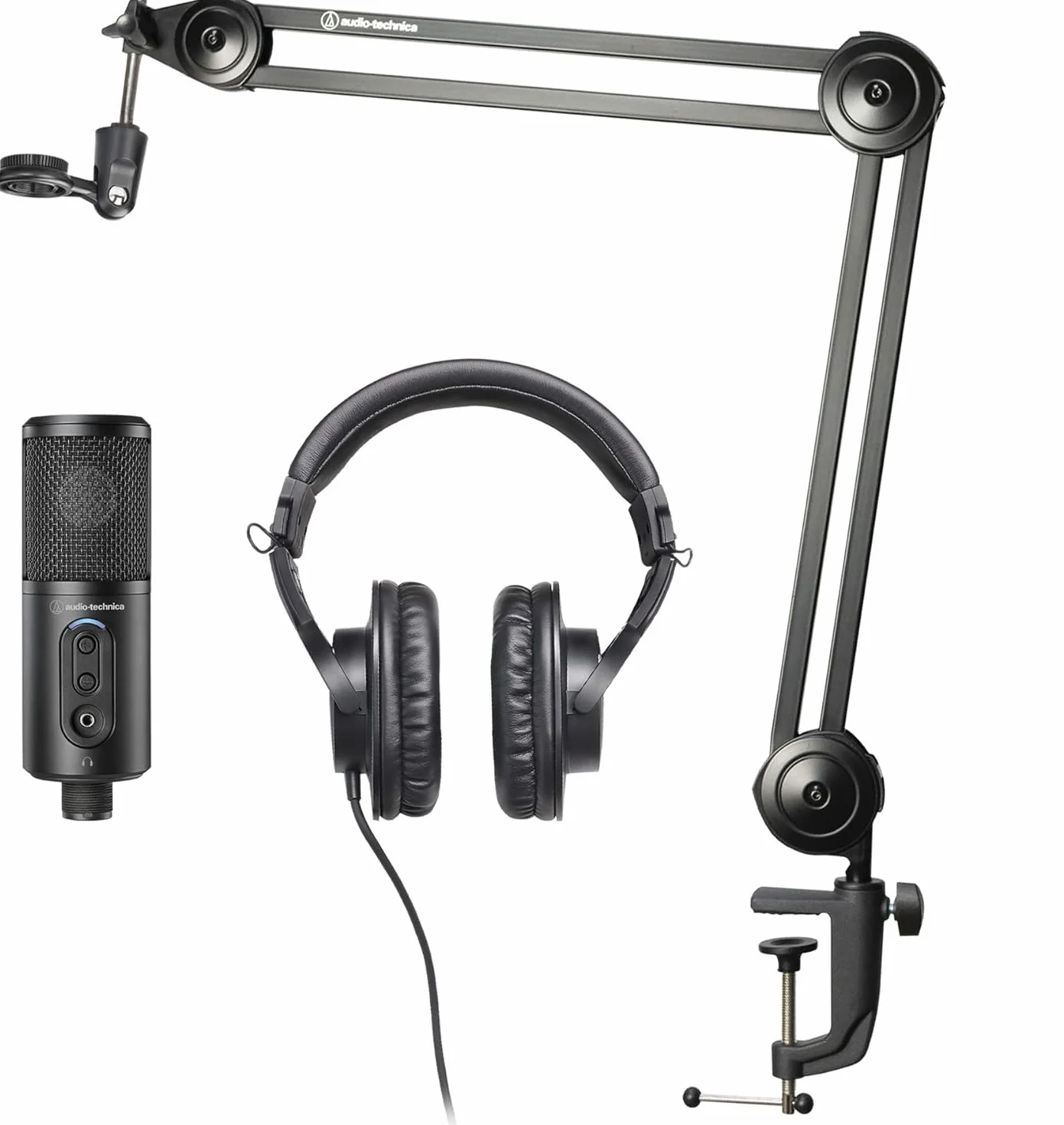 Audio-Technica Ath-M20X+Atr2500X Słuchawki i Mikrofon, Czarny