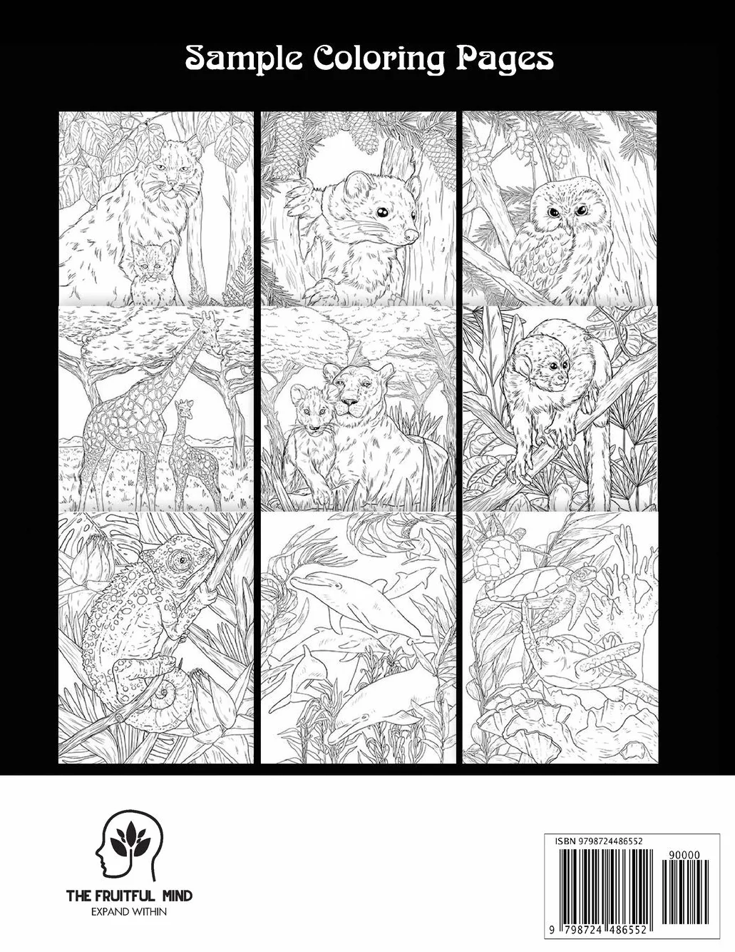 100 Wildlife Scenes: An Adult Coloring Book Featuring 100 Most Beautiful Wildlife Scenes with Animals, Birds and Flowers from Oceans, Jungles, Forests and Savannas