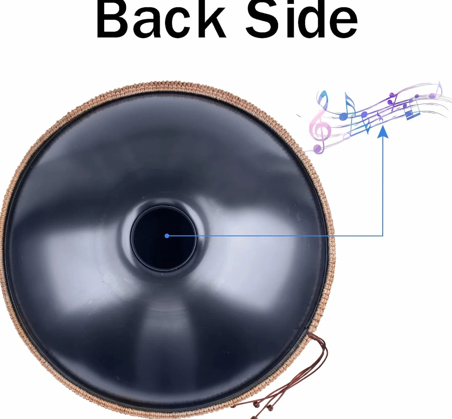 Handpan 432 Hz dla początkujących, stalowa bębenka 10 dźwięków 56 cm, ręczna bębenka w D-moll, ręczna bębenka z torbą i uchwytem na handpan, stalowa bębenka do terapii dźwiękiem, medytacji