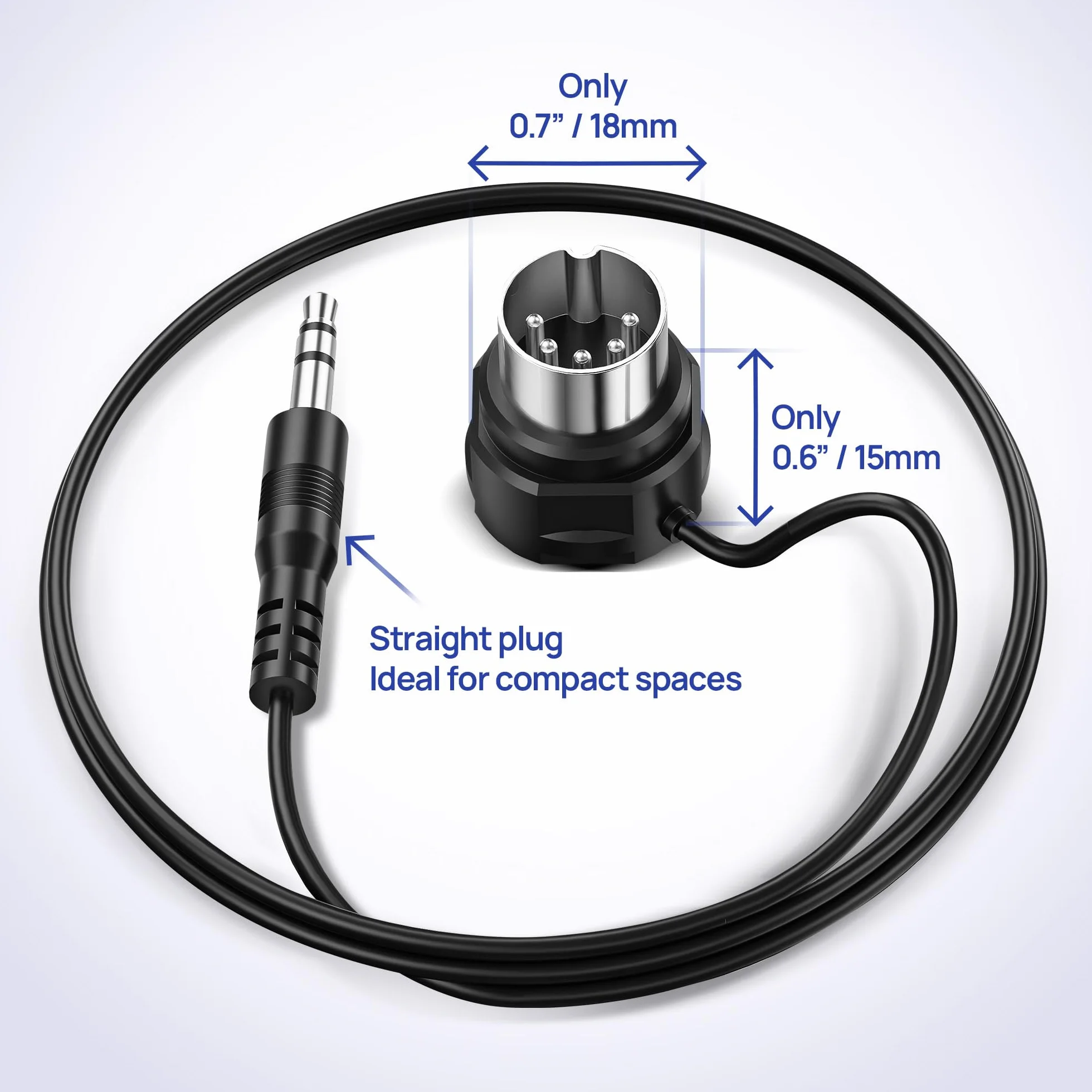 CME Kabel TRS MIDI 2-pack 3,5 mm 1/8 cala 5-pinowy DIN 150 cm