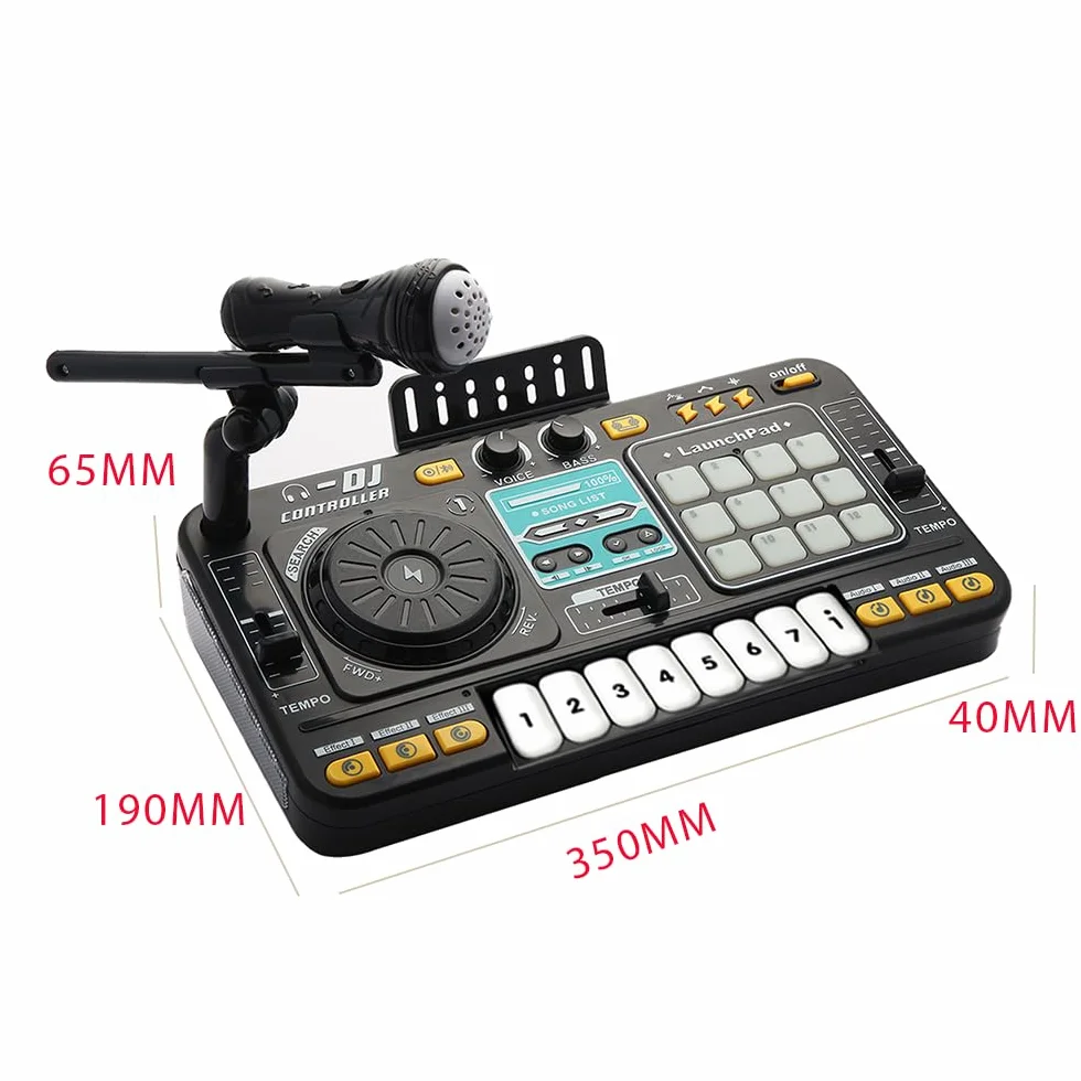 Mikser DJ dla dzieci i odtwarzacz płyt można podłączyć do mikrofonu Bluetooth