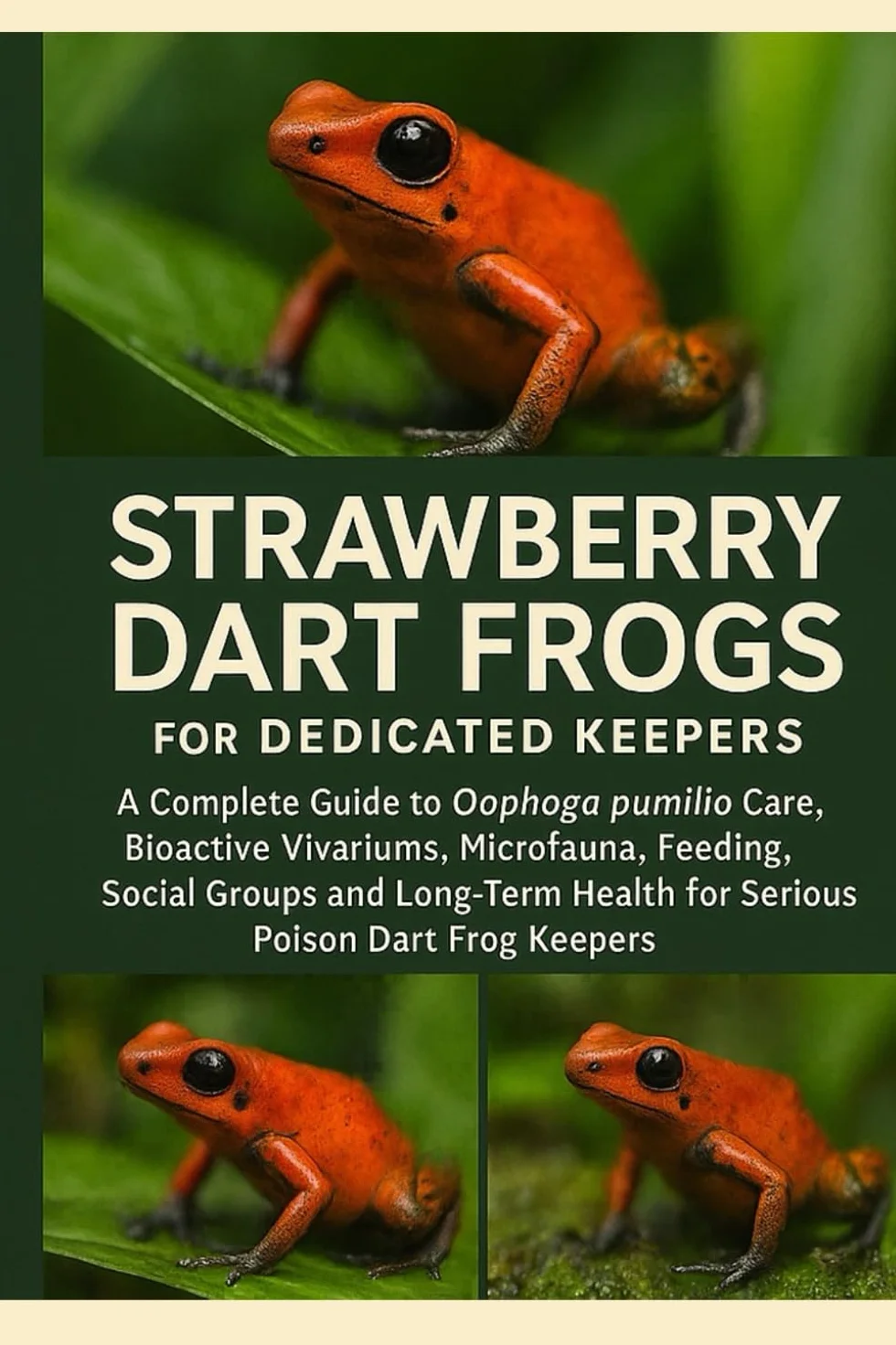 Strawberry Dart Frogs for Dedicated Keepers: A Complete Guide to Oophaga pumilio Care, Bioactive Vivariums, Microfauna, Feeding, Social Groups and Long-Term Health for Serious Poison Dart Frog Keepers