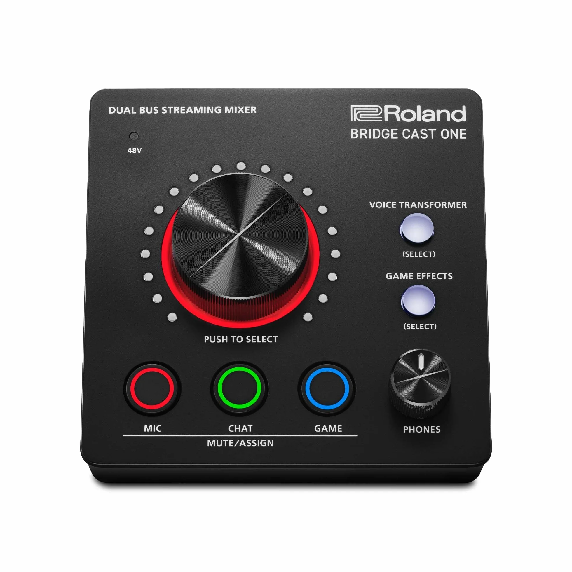 Roland BRIDGE CAST ONE Dual Bus Streaming Mixer | Kompaktowy Mikser Audio do Streamingu | Dla Graczy Online i Twórców Treści | 32-bitowy Sprzętowy DSP | Łączność USB-C Windows i Mac