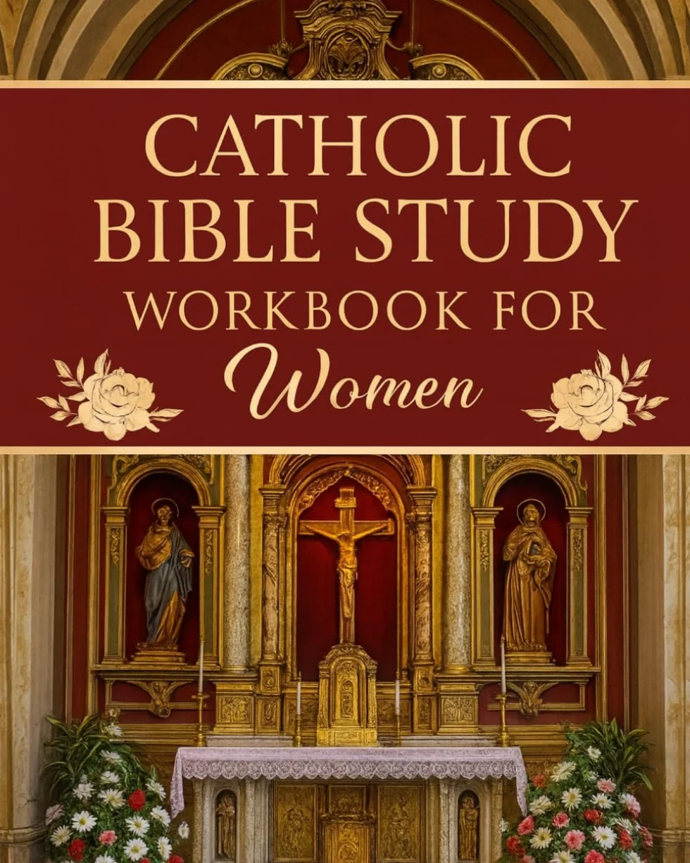 Catholic Bible Study Workbook for Women: 52 weeks of Scripture, Reflection, Devotional Prayer, Journaling, Coloring, Word Search, Crossword Puzzles, Mass and Rosary Tracking to Strengthen Your Faith.