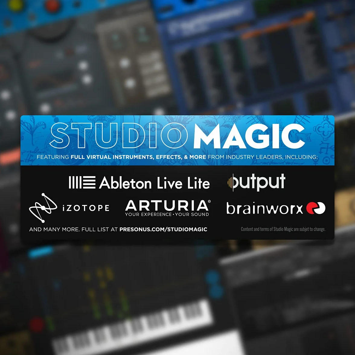 PreSonus ATOM, kontroler MIDI, kontroler do produkcji muzyki i wydajności z Studio One Artist, Ableton Live Lite i Studio Magic Software-Bundle