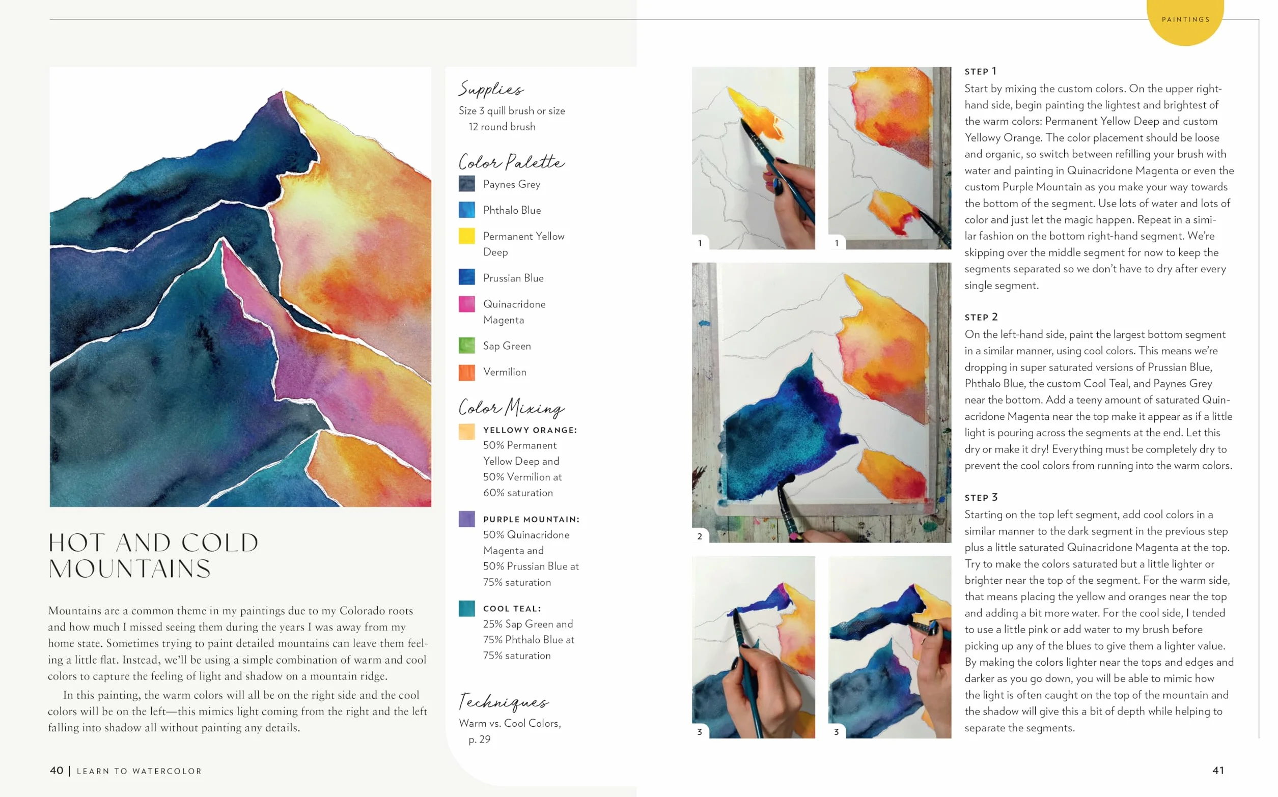 Learn to Watercolor: 20 Step-By-Step Beginner-Friendly Lessons on Watercolor Paper - Includes Watercolor Pad with Sketches - No Drawing Required!