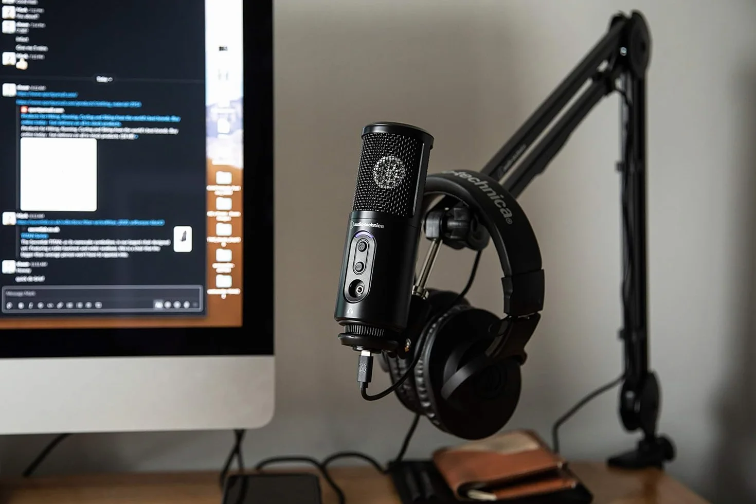 Audio-Technica Ath-M20X+Atr2500X Słuchawki i Mikrofon, Czarny