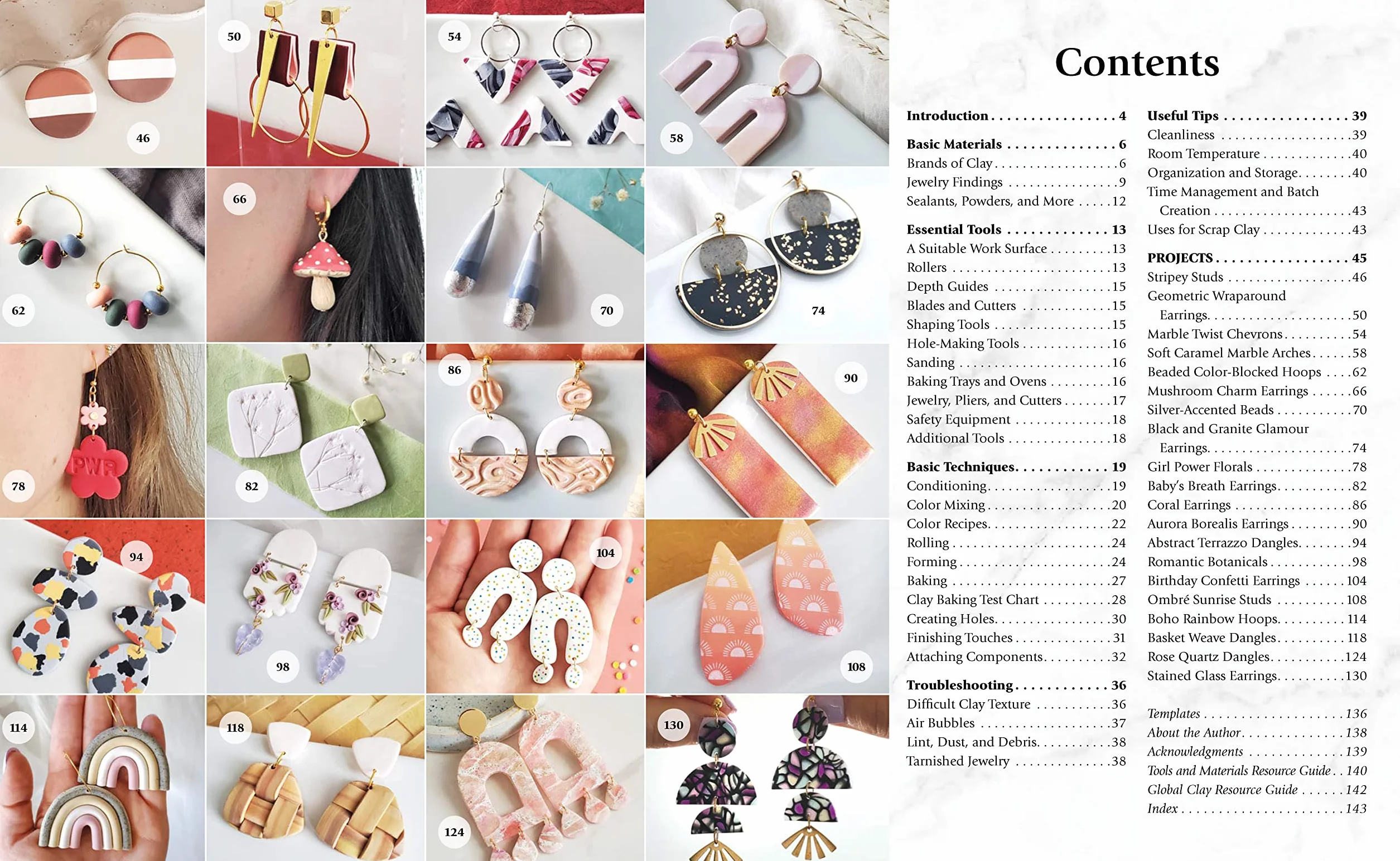 Making Polymer Clay Earrings: Essential Techniques and 20 Step-By-Step Beginner Jewelry Projects
