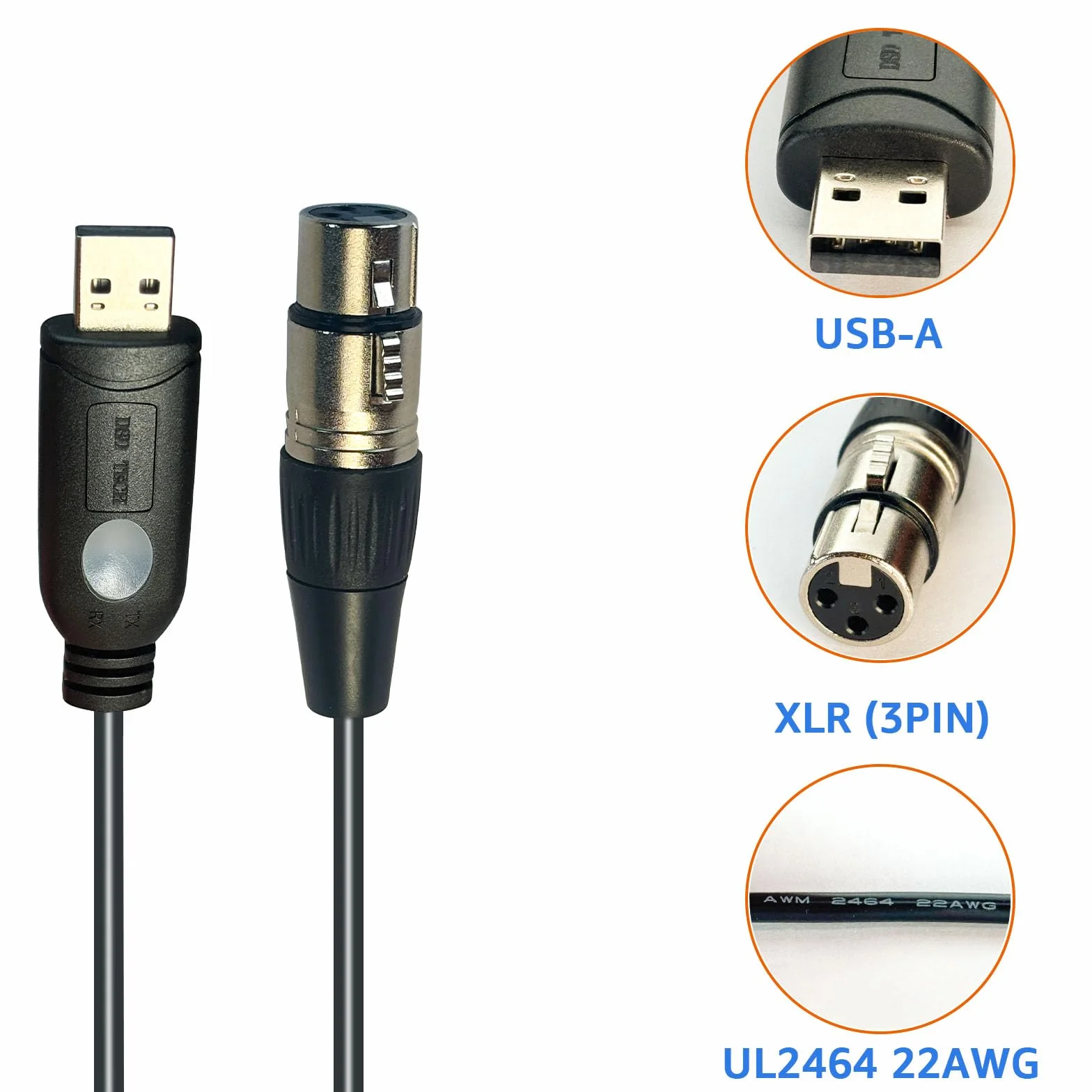 DSD TECH interfejs USB do DMX z układem FTDI 5.9FT