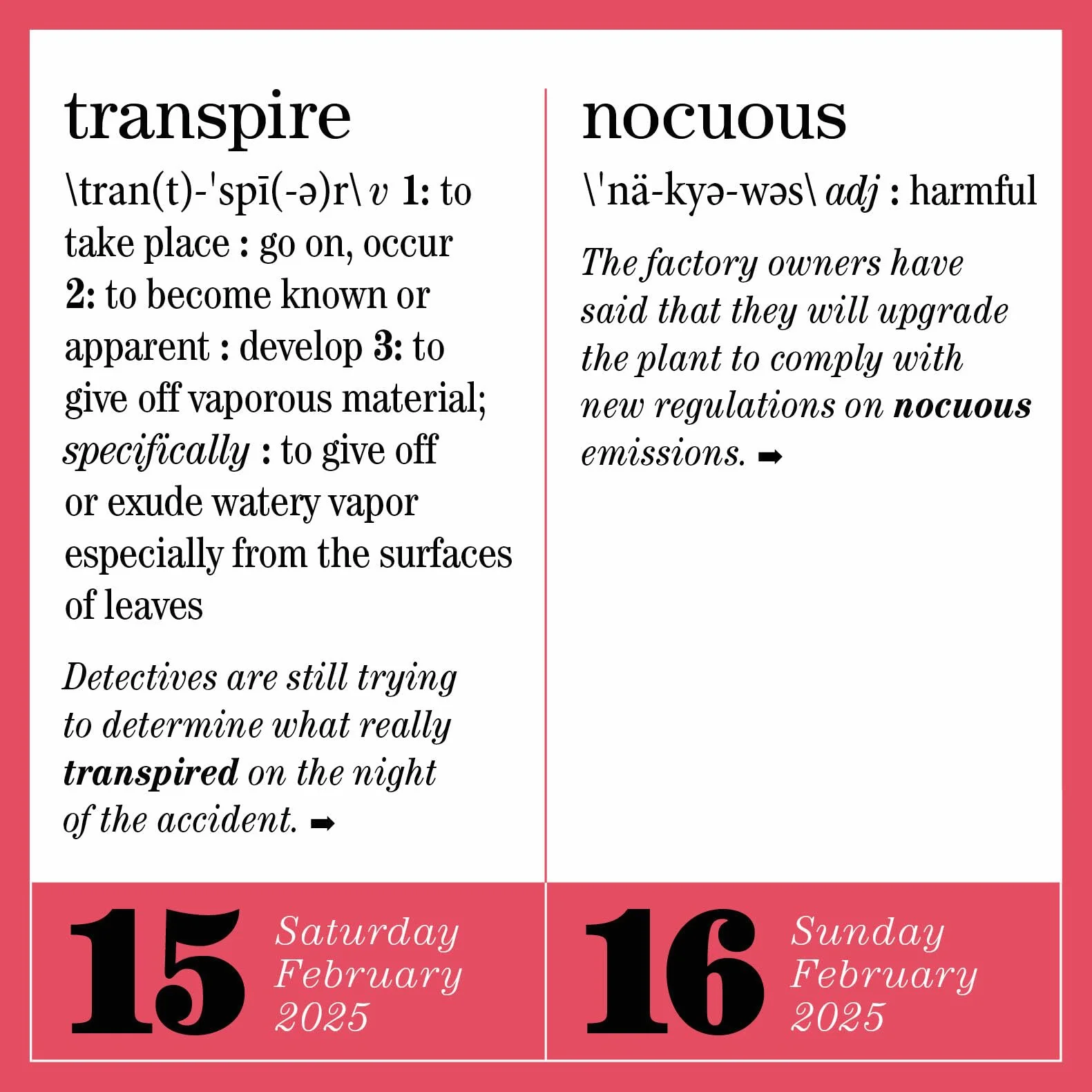 365 New Words-A-Year Page-A-Day® Calendar 2025: From the Editors of Merriam-Webster