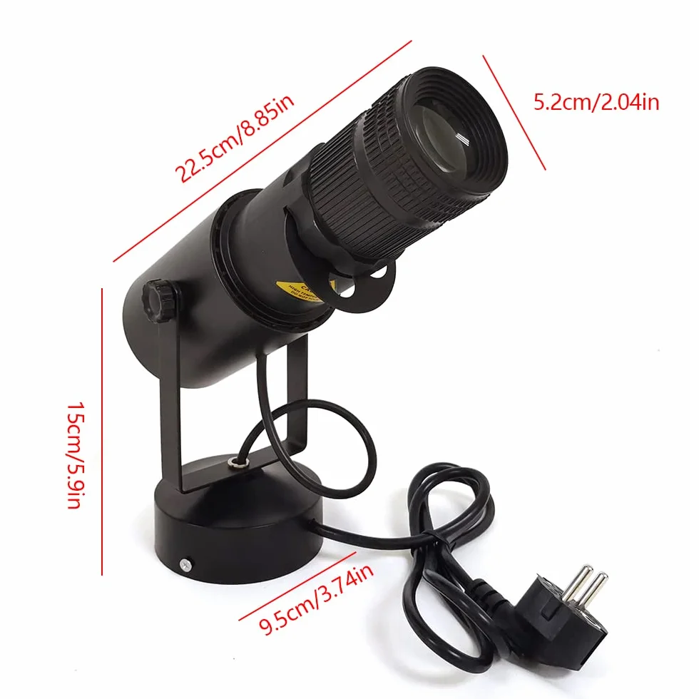 Reflektor punktowy LED 15W Followspot oświetlenie sceniczne z osłoną irysową regulowany biały