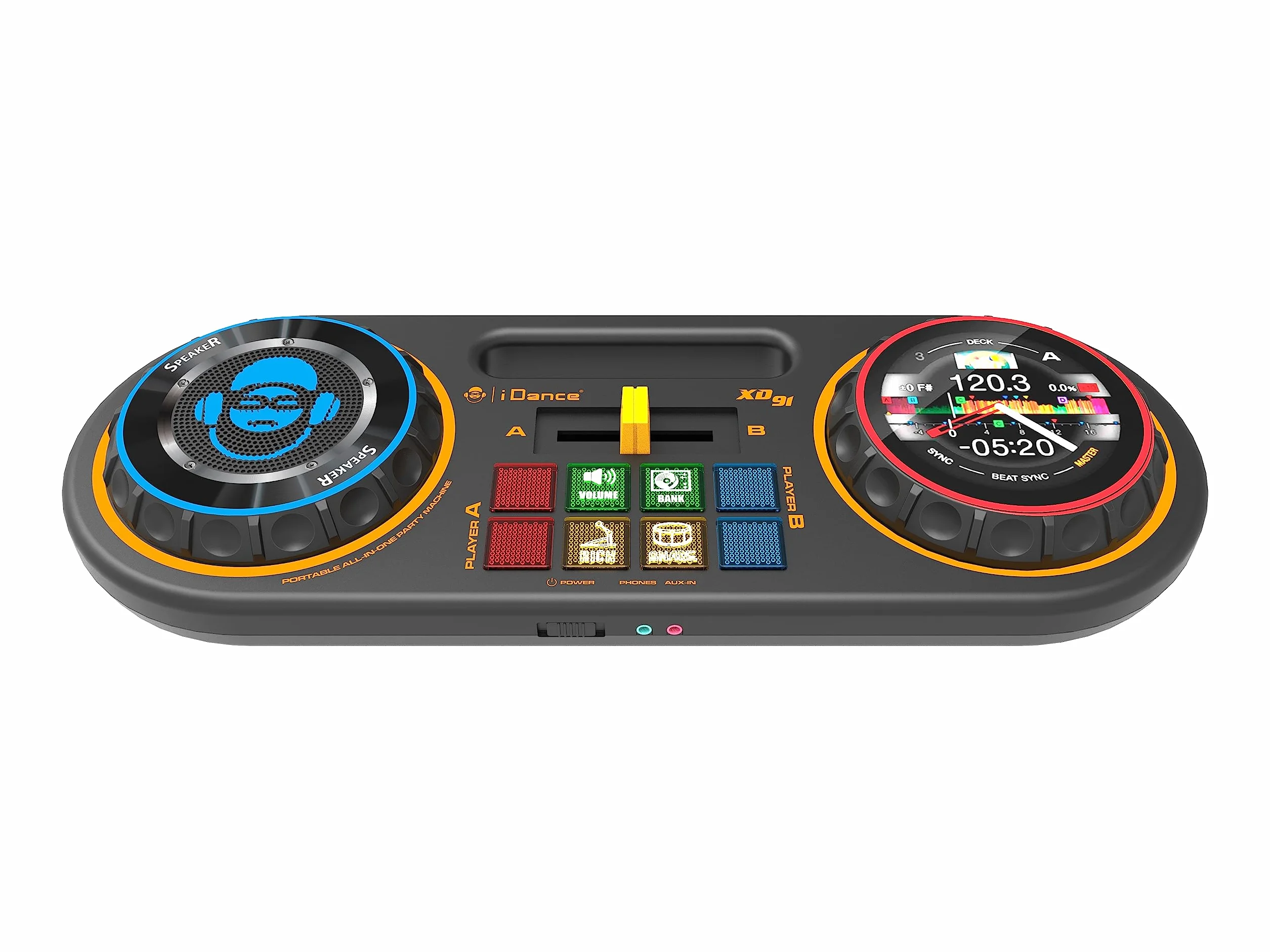 Cefa Toys- Mieszanka DJ 8 W 1 41,4x15,4x4,8 cm. 12 pętli audio. Crossfader do mieszania i głośników z wyjściem słuchawkowym. (00350)