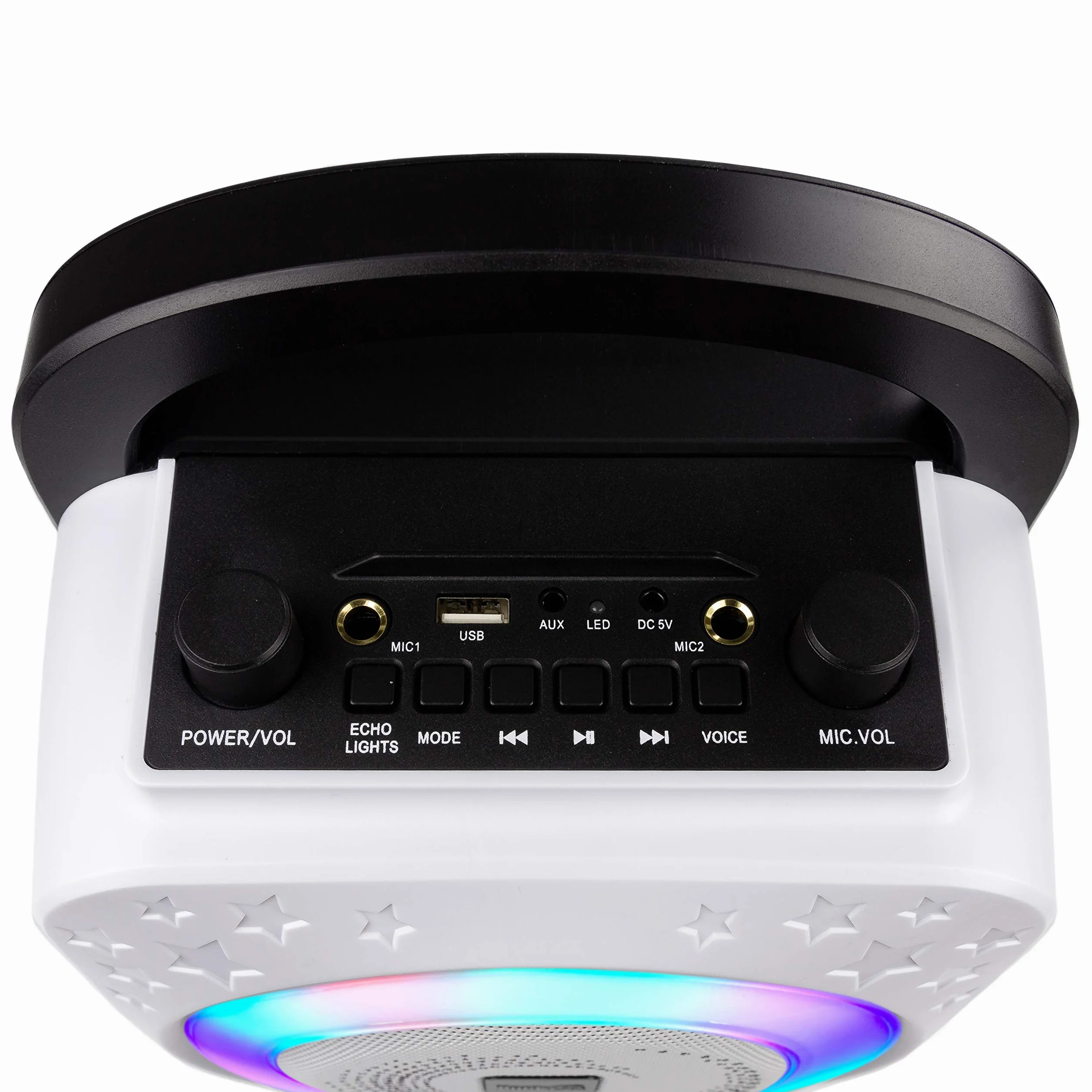 RockJam Ring urządzenie do karaoke Bluetooth z dwoma mikrofonami