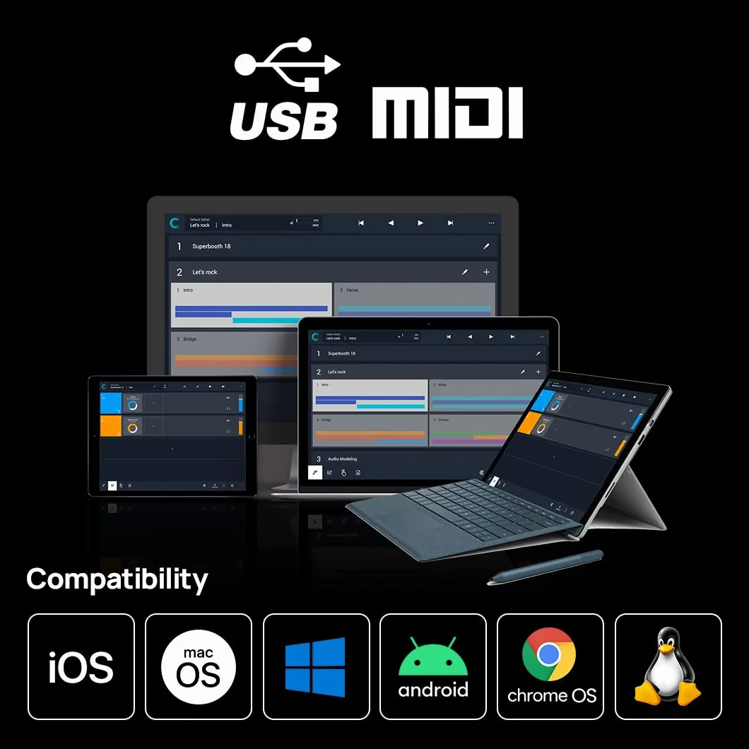 CME U2MIDI Pro kabel USB MIDI z filtrem i mapperem interfejs Plug & Play 6,5 stopy