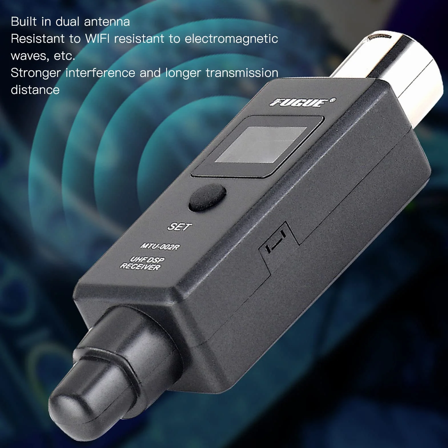 Bezprzewodowy System Mikrofonowy, Bezprzewodowy Nadajnik i Odbiornik XLR, Czysty Dźwięk, Adapter Mikrofonu Bezprzewodowego, Wbudowany Akumulator, do Mikrofonu Dynamicznego