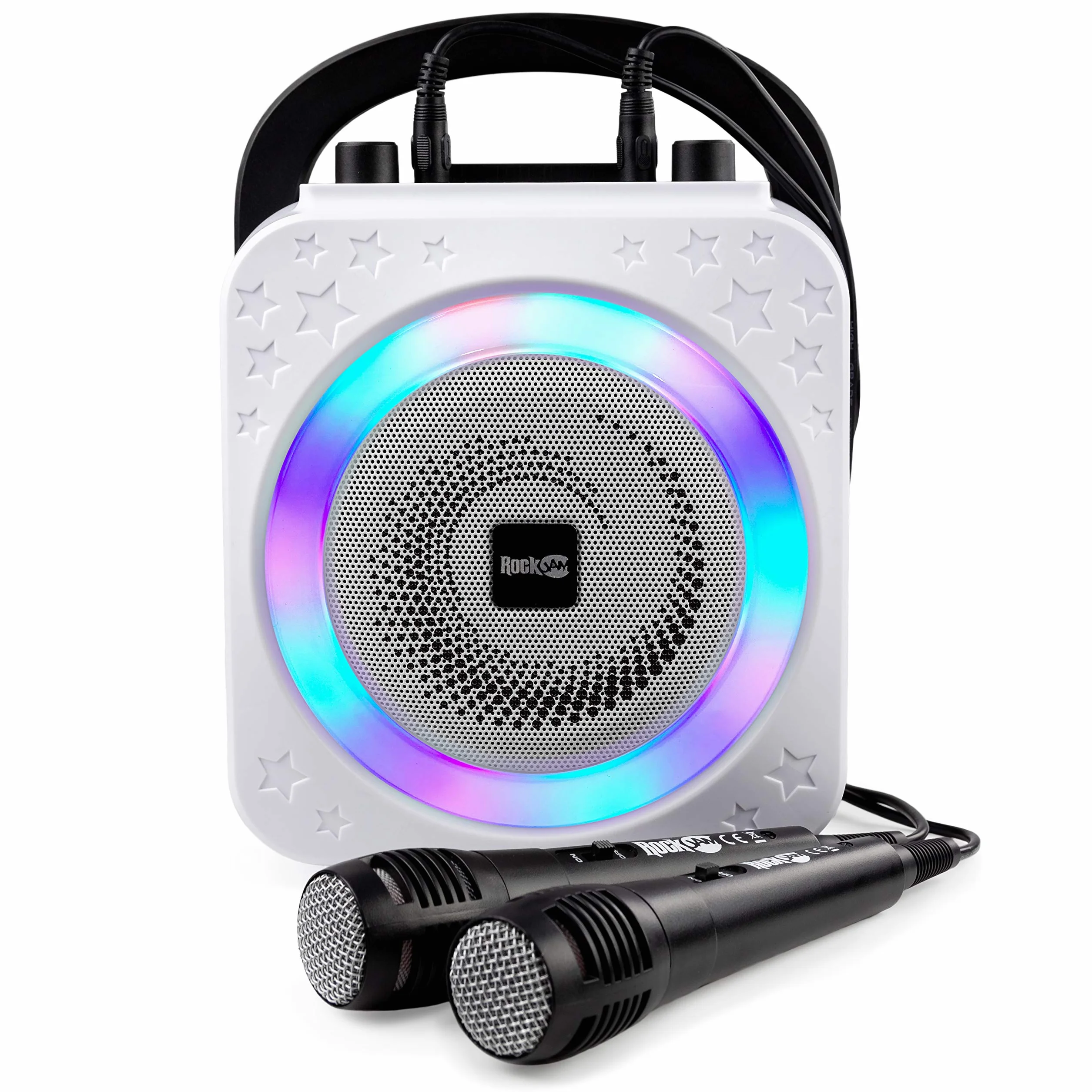 RockJam Ring urządzenie do karaoke Bluetooth z dwoma mikrofonami