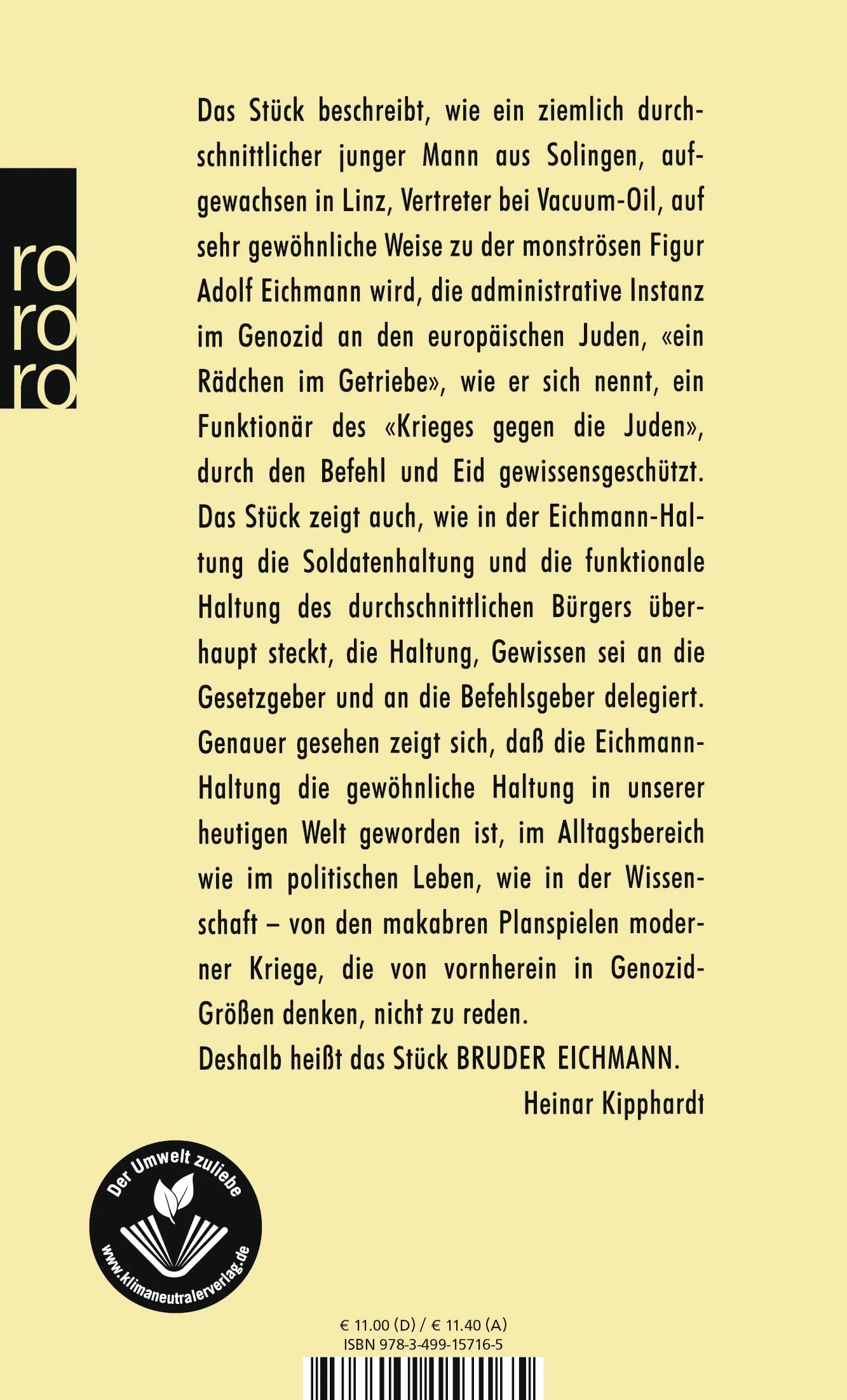 Bruder Eichmann: Schauspiel und Materialien, (Werkausgabe): 15716