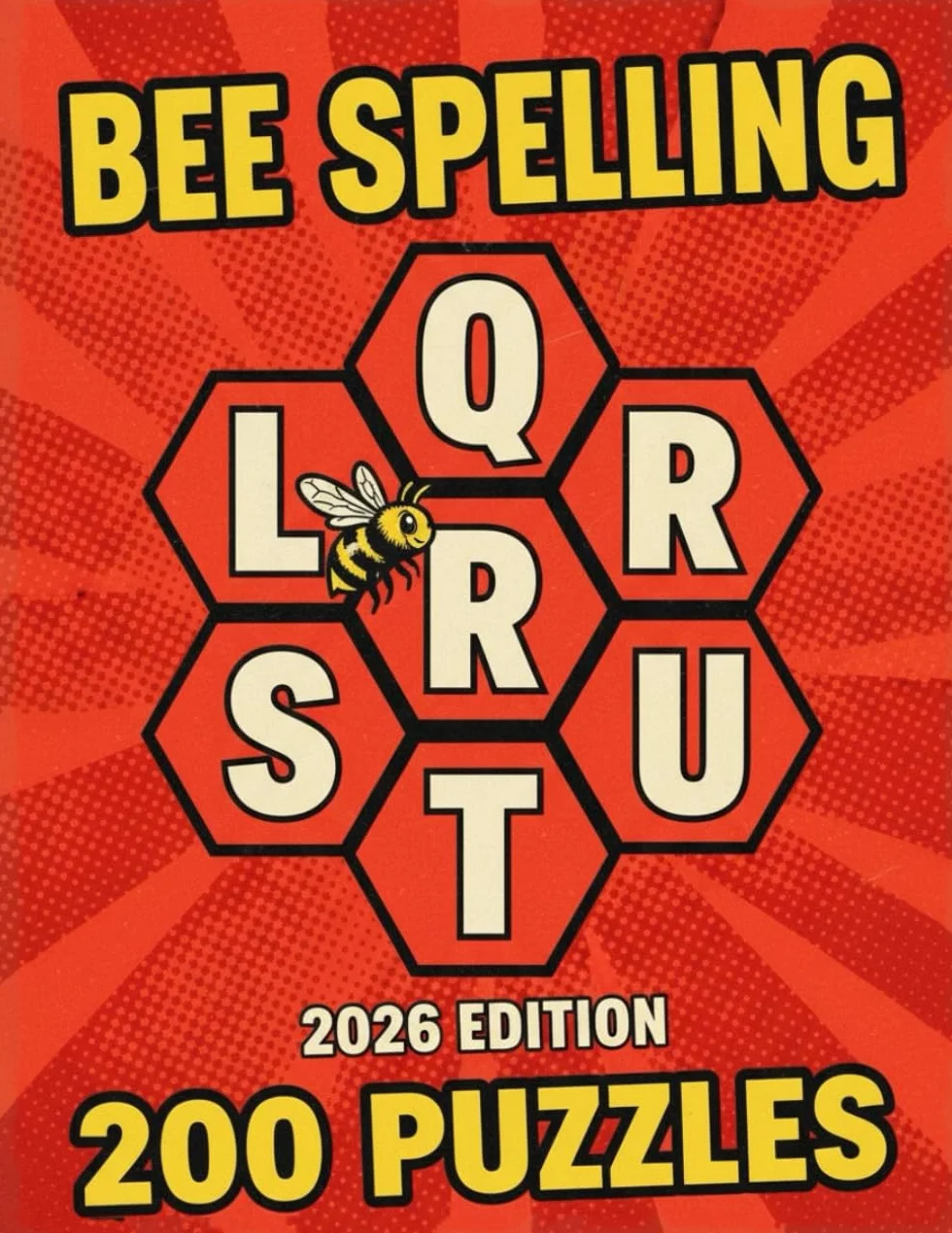 BEE SPELLING PUZZLE BOOK: Word Challenges to Boost Your Spelling, Vocabulary, and Brain Power, 200 Puzzles with Solutions.