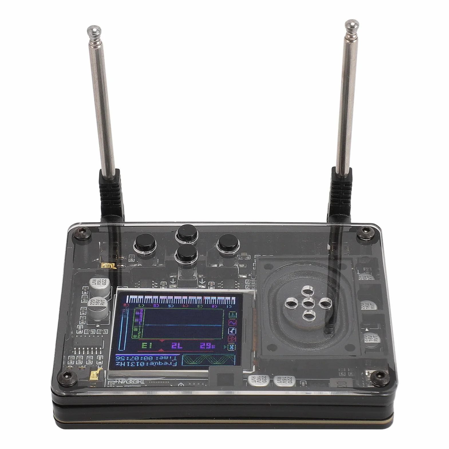 Mini Theremin, moduł Muzyczny w Stylu Vintage, Genialny Instrument Elektroniczny, Wbudowany Tuner, Głośnik i Kolorowy Ekran, Wiele Regulowanych Głosów, Kreatywny dla Dzieci
