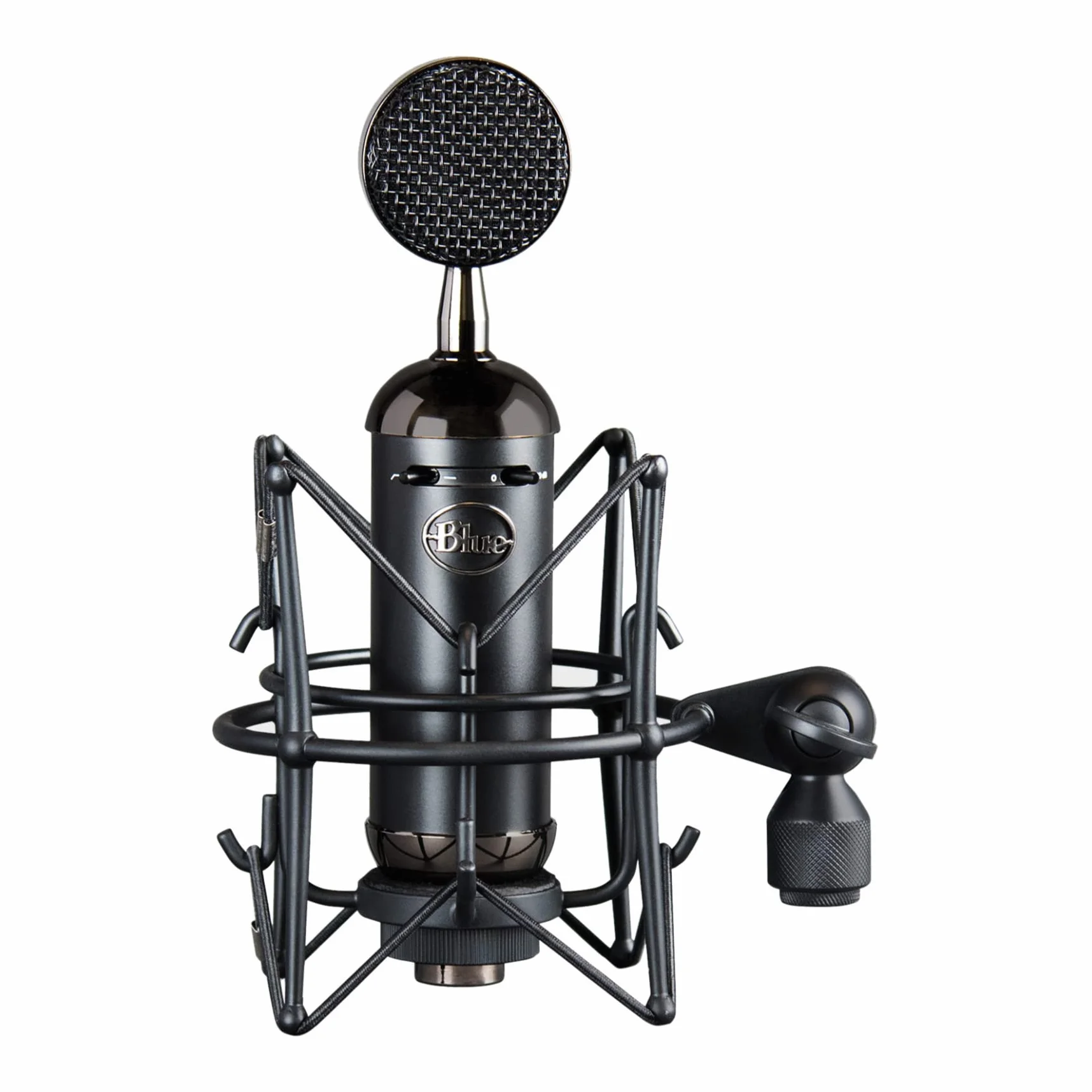 Blue Spark SL XLR Mikrofon Pojemnościowy do Pro Gamingu, Nagrywania, Streamingu, Podcastów, z Dużą Membraną, Shockmount, Szczegółowy Naturalny Dźwięk, Ochronne Etui - Czarny