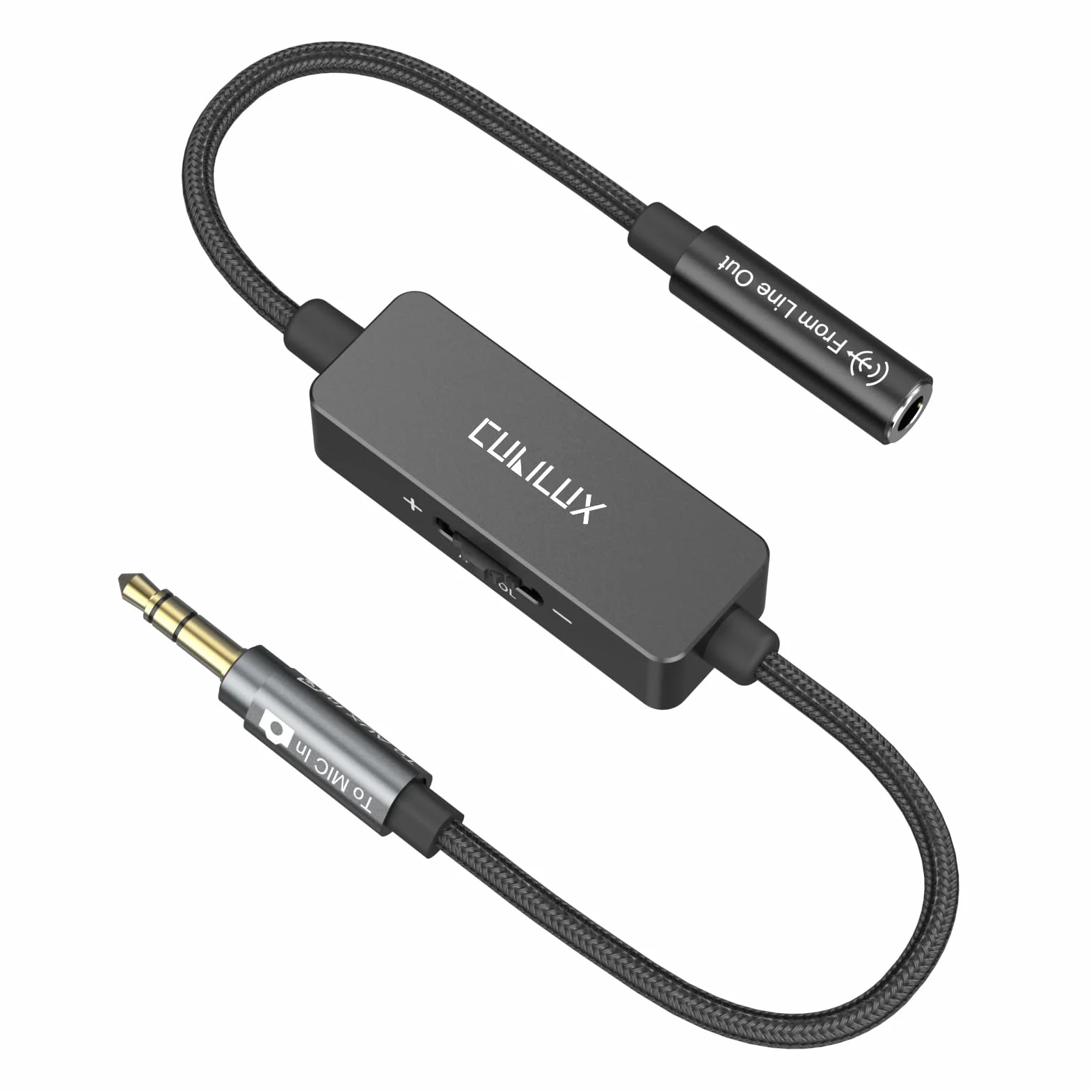 Cubilux kabel tłumiący 3,5 mm Line do mikrofonu, wtyk 1/8 cala Line Out na wtykowy MIC, kabel tłumiący do kamer DSLR, kamerek wideo, rejestratorów, 30 cm