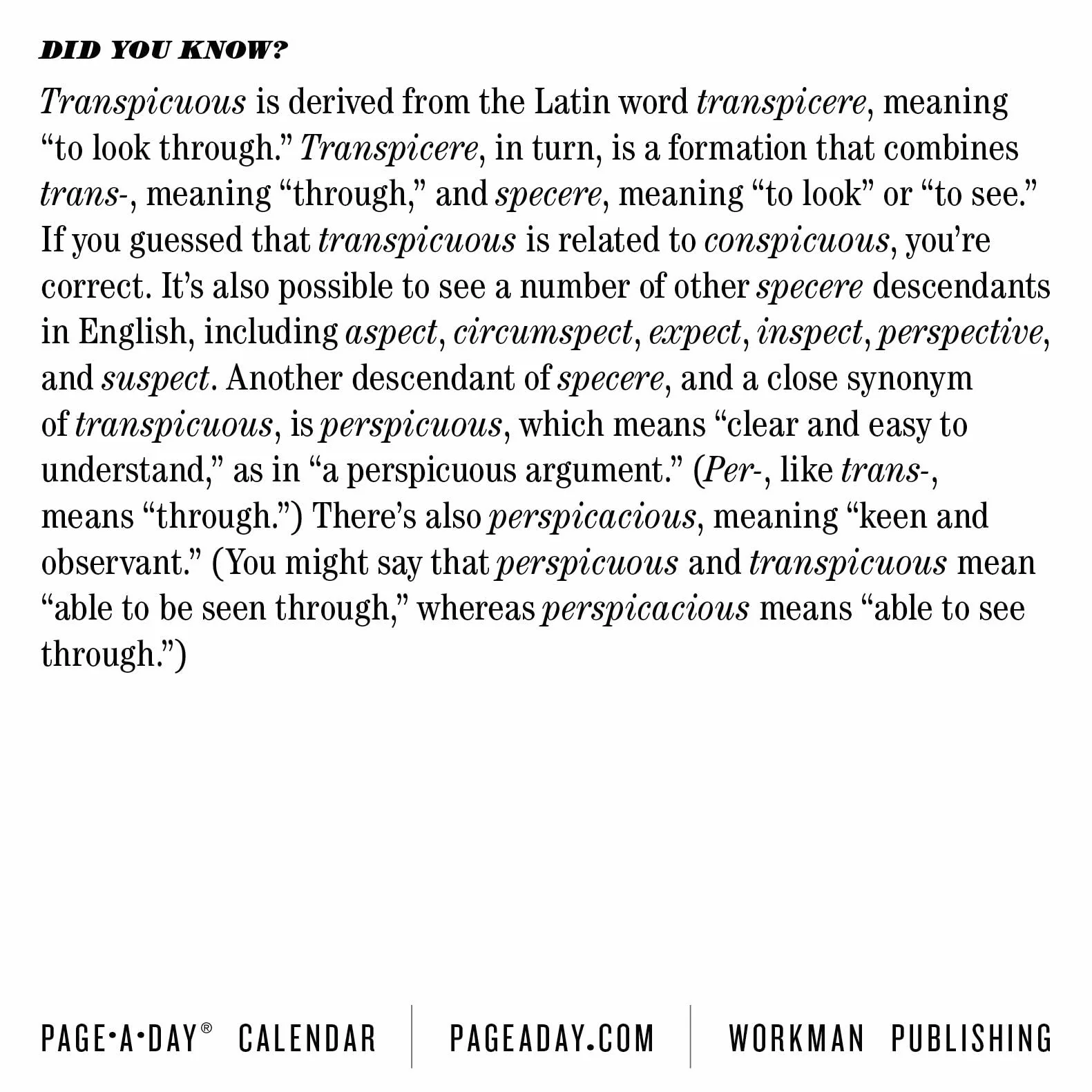 365 New Words-A-Year Page-A-Day® Calendar 2025: From the Editors of Merriam-Webster