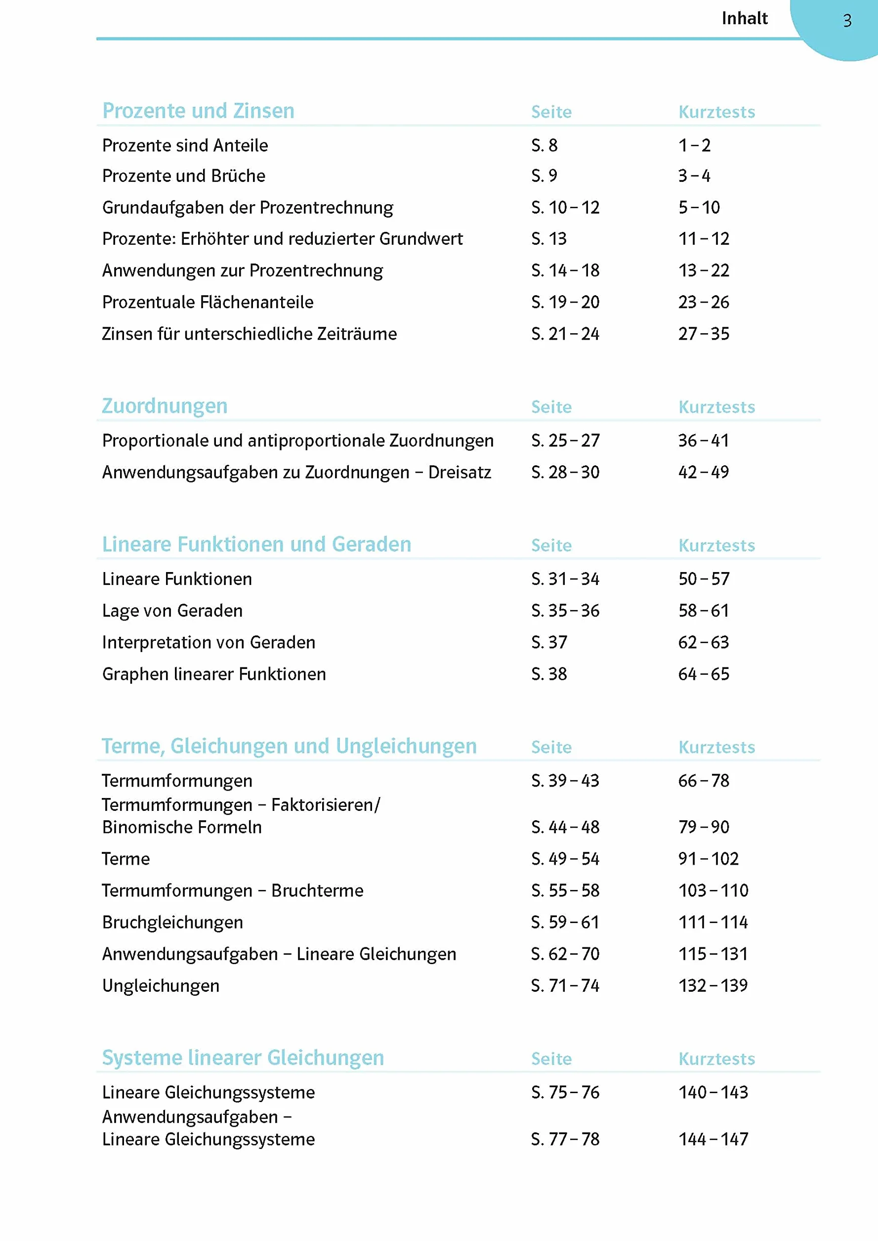 Mathe üben bis es sitzt 7./8. Klasse: 380 Kurz-Tests