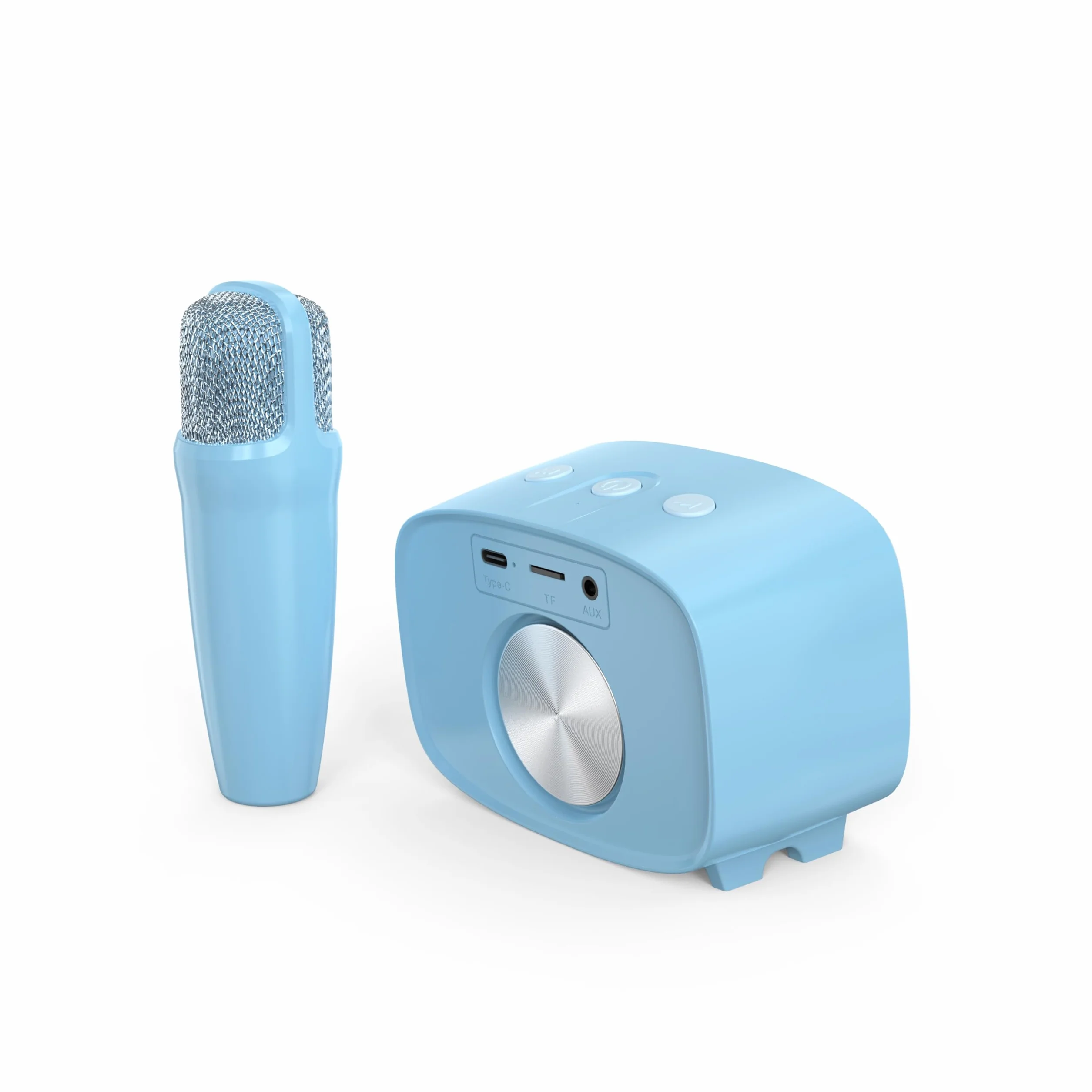myFirst Voice 2 Przenośny interaktywny mikrofon i bezprzewodowy głośnik Bluetooth Karaoke z funkcją wzmacniania echa, zabawne efekty głosowe dla chłopców i dziewcząt (kolor niebieski)