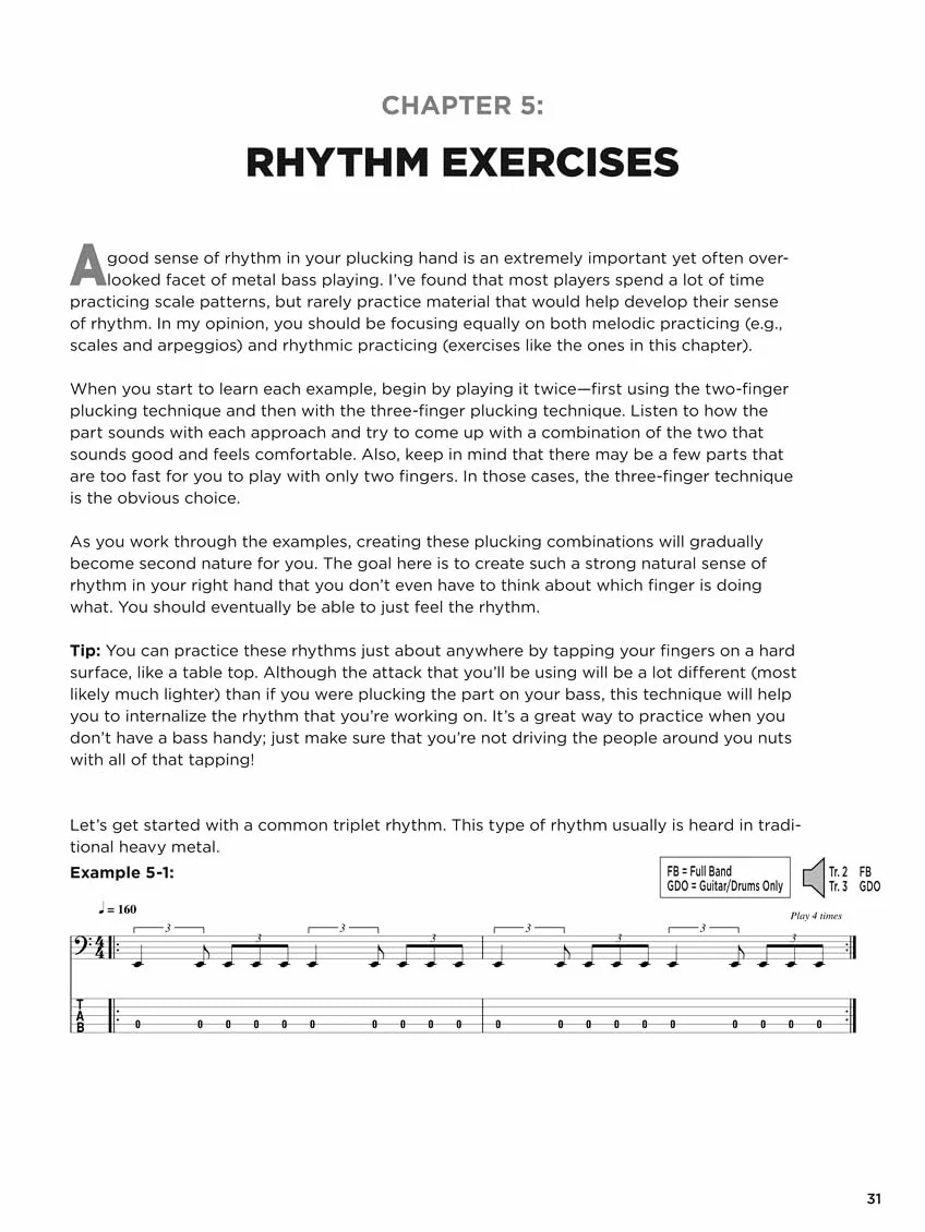 Extreme metal bass - recueil + enregistrement(s) en ligne: Essential Techniques, Concepts, and Applications for Metal Bassists