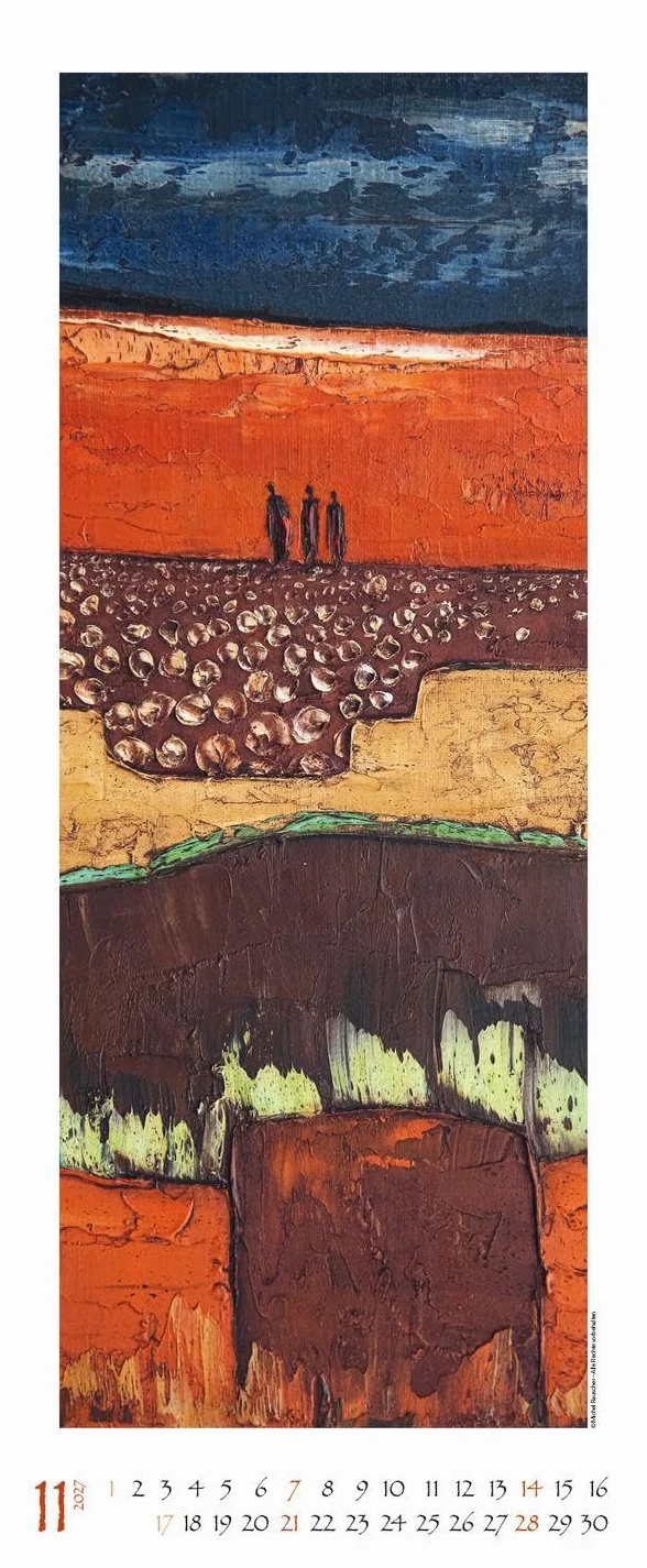 Colours of Africa 2027: Kunstkalender mit Bildern in den warmen Farben Afrikas. Wandkalender des Malers Michel Rauscher im Hochformat: 28,5 x 69 cm.