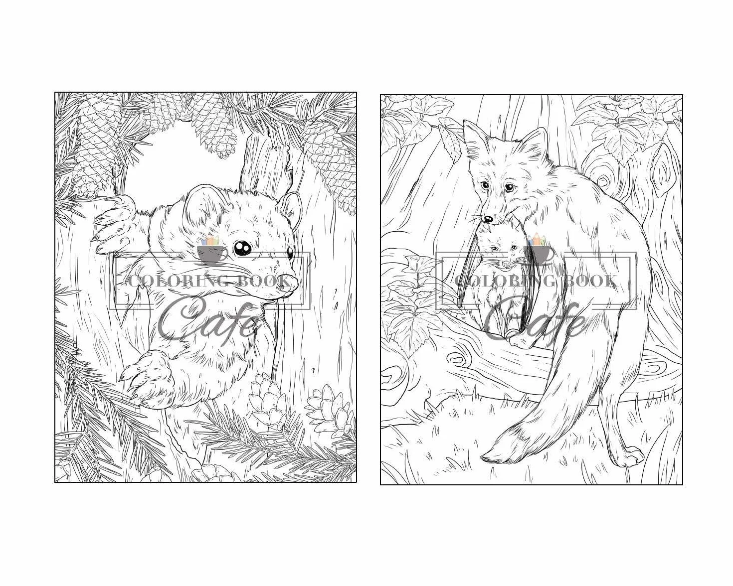 100 Wildlife Scenes: An Adult Coloring Book Featuring 100 Most Beautiful Wildlife Scenes with Animals, Birds and Flowers from Oceans, Jungles, Forests and Savannas