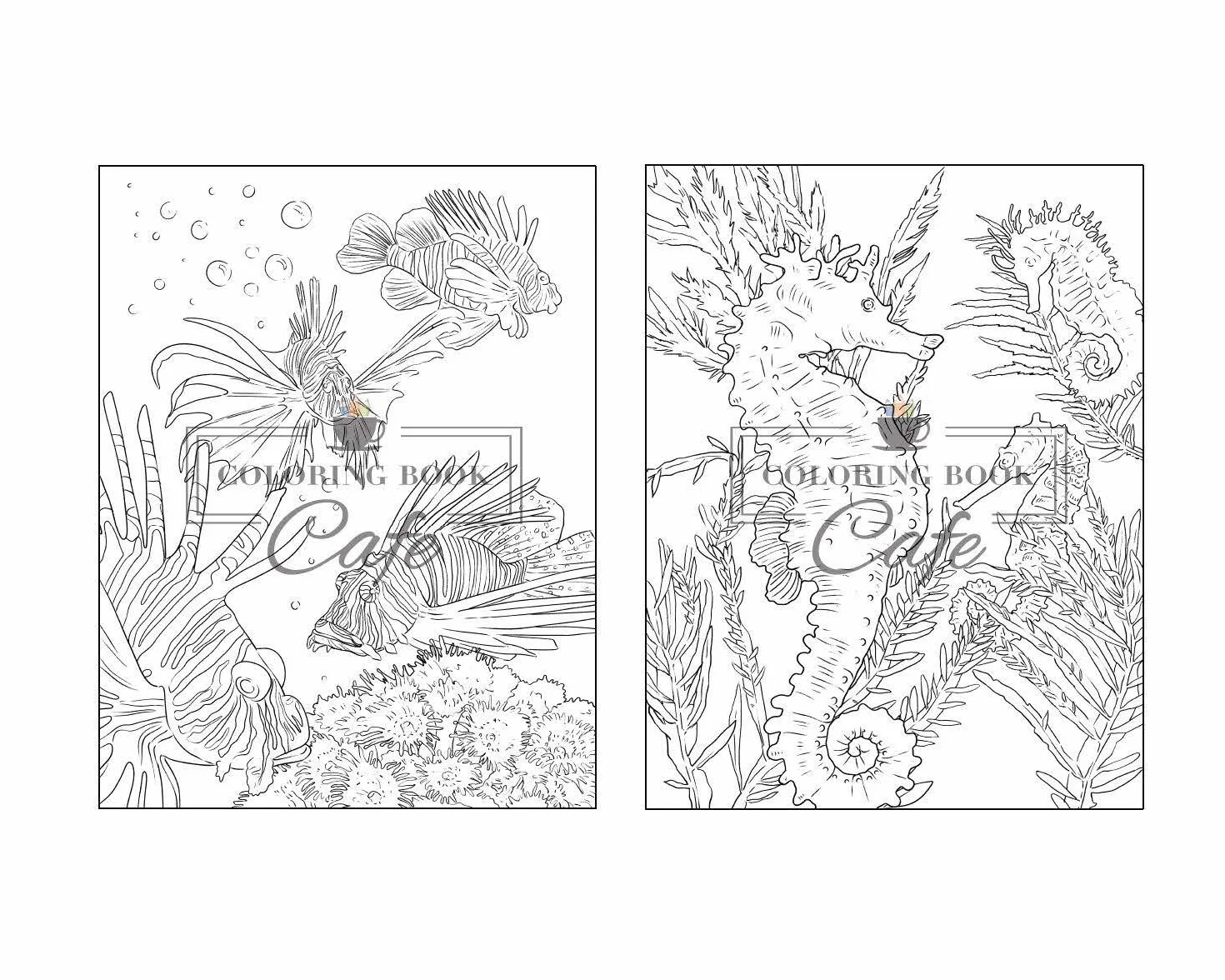 100 Wildlife Scenes: An Adult Coloring Book Featuring 100 Most Beautiful Wildlife Scenes with Animals, Birds and Flowers from Oceans, Jungles, Forests and Savannas