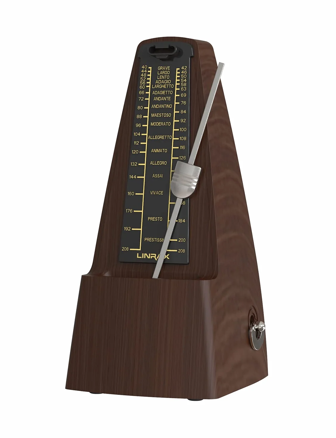 M2 Mechaniczny Metronom do Fortepian Gitara Basu Ukulele Skrzypce Wiolonczela Bęben Saksofon Trąbka i inne Instrument Muzyczny, Śledź Tempo i Beat, Głośny Dźwięk, Wysoka Precyzja, Ziarno Drewna