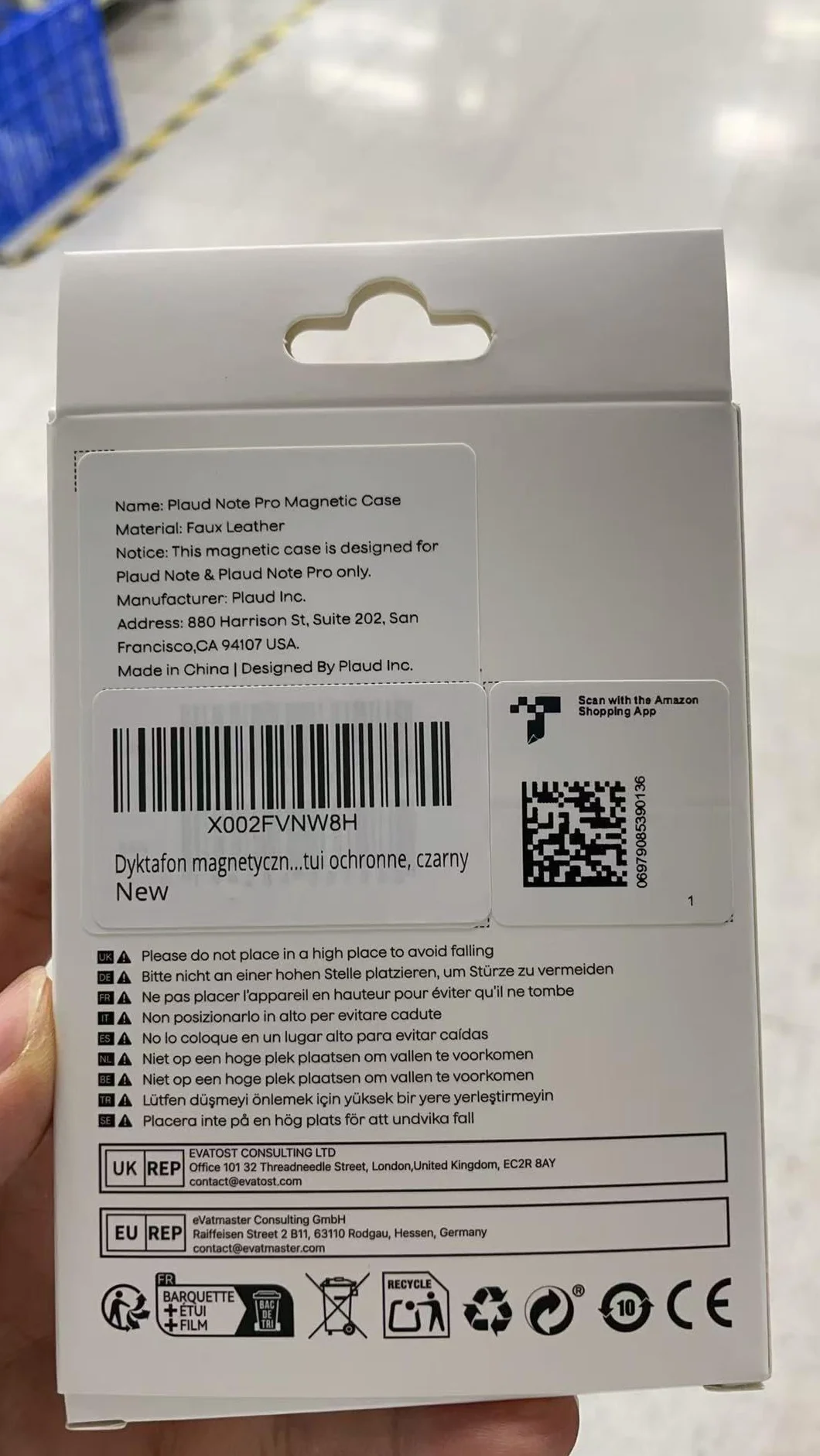 Dyktafon magnetyczne etui do Plaud Note Pro, kompatybilne z urządzeniem nagrywającym Plaud Note Pro KI, przenośne etui ochronne, czarny