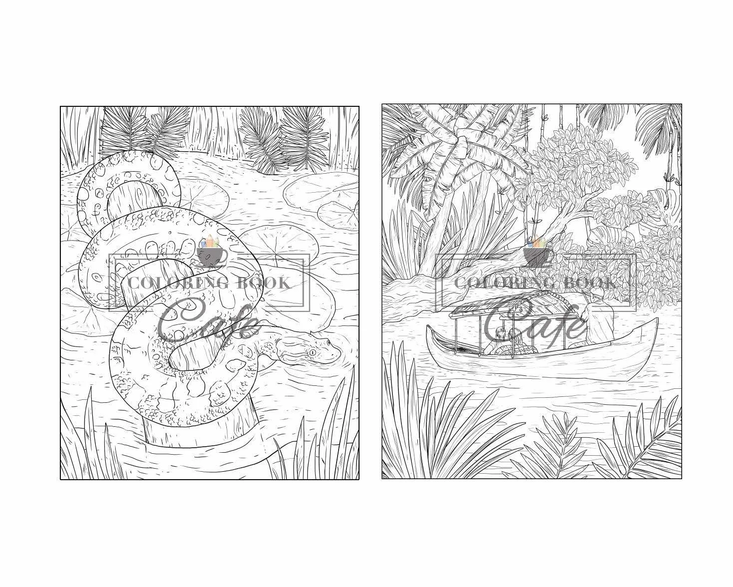 100 Wildlife Scenes: An Adult Coloring Book Featuring 100 Most Beautiful Wildlife Scenes with Animals, Birds and Flowers from Oceans, Jungles, Forests and Savannas