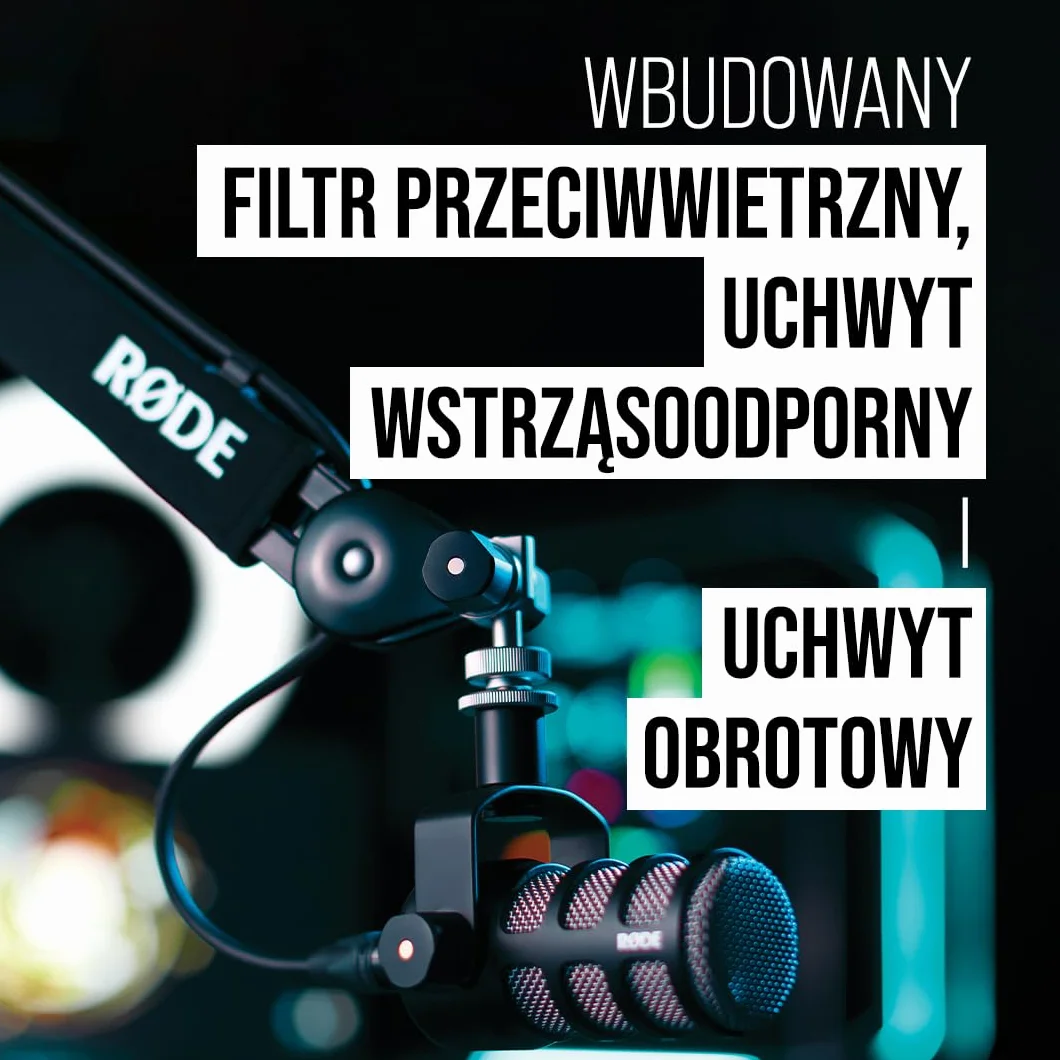 RØDE RØDE Podmic Mikrofon Dynamiczny, Czarny, L