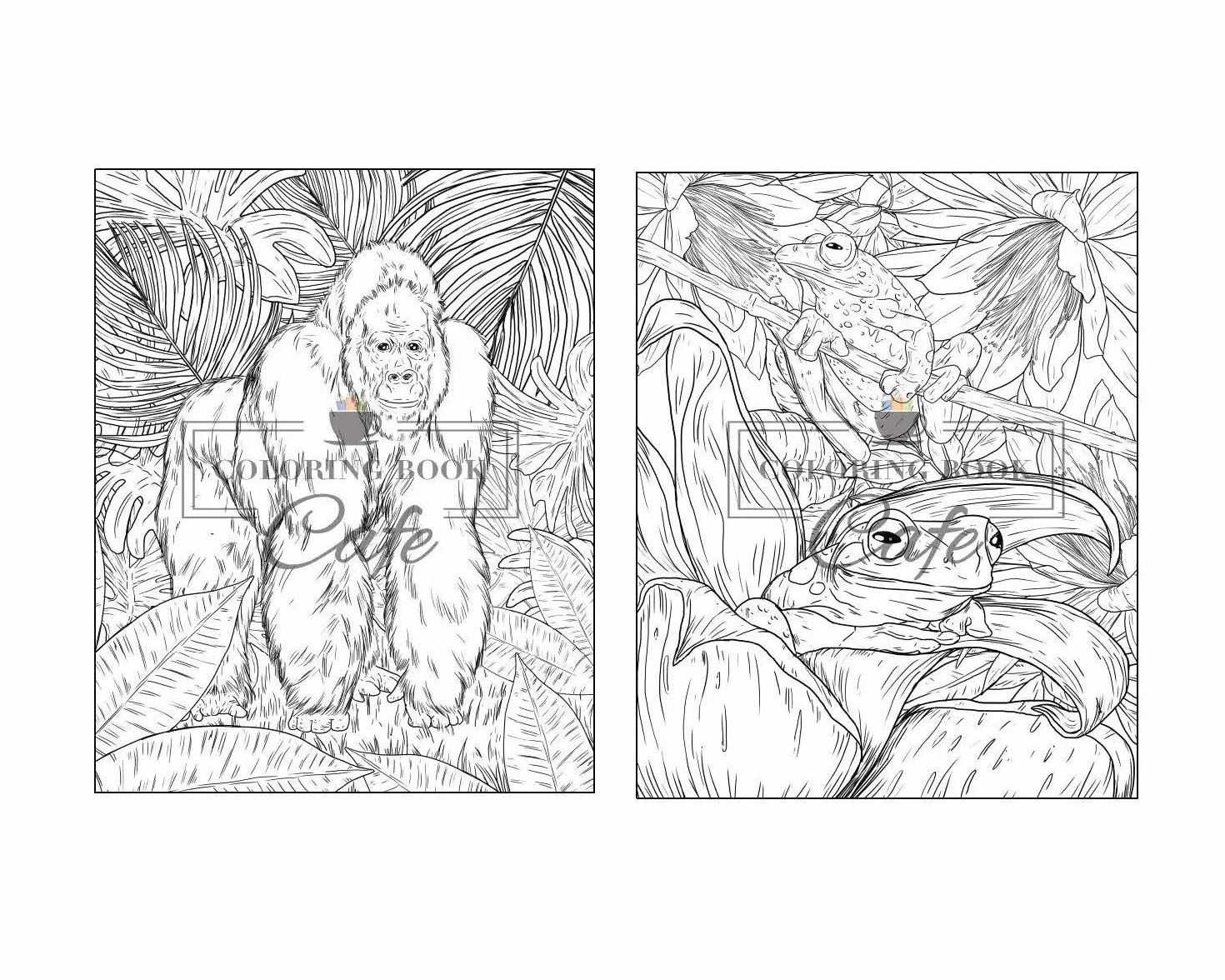 100 Wildlife Scenes: An Adult Coloring Book Featuring 100 Most Beautiful Wildlife Scenes with Animals, Birds and Flowers from Oceans, Jungles, Forests and Savannas