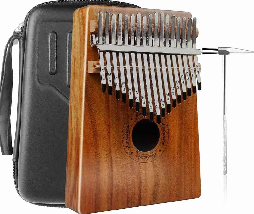 Kalimba 17 Key, Thumb Fortepian Marimba – lite pianino instrument muzyczny z młotem (torba KOA)
