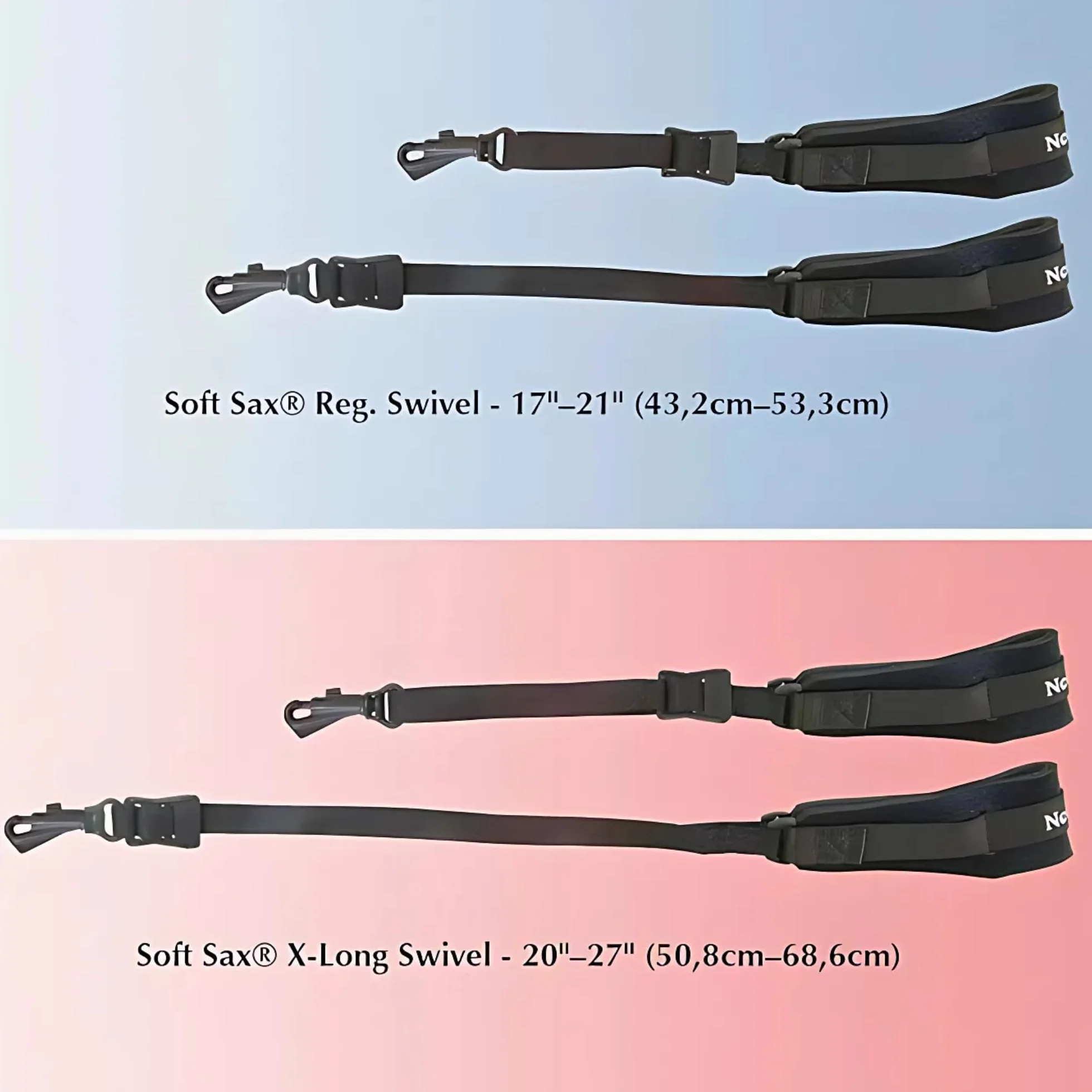 Neotech Pasek saksofonu miękki czarny XL, długość 48,3-66 cm