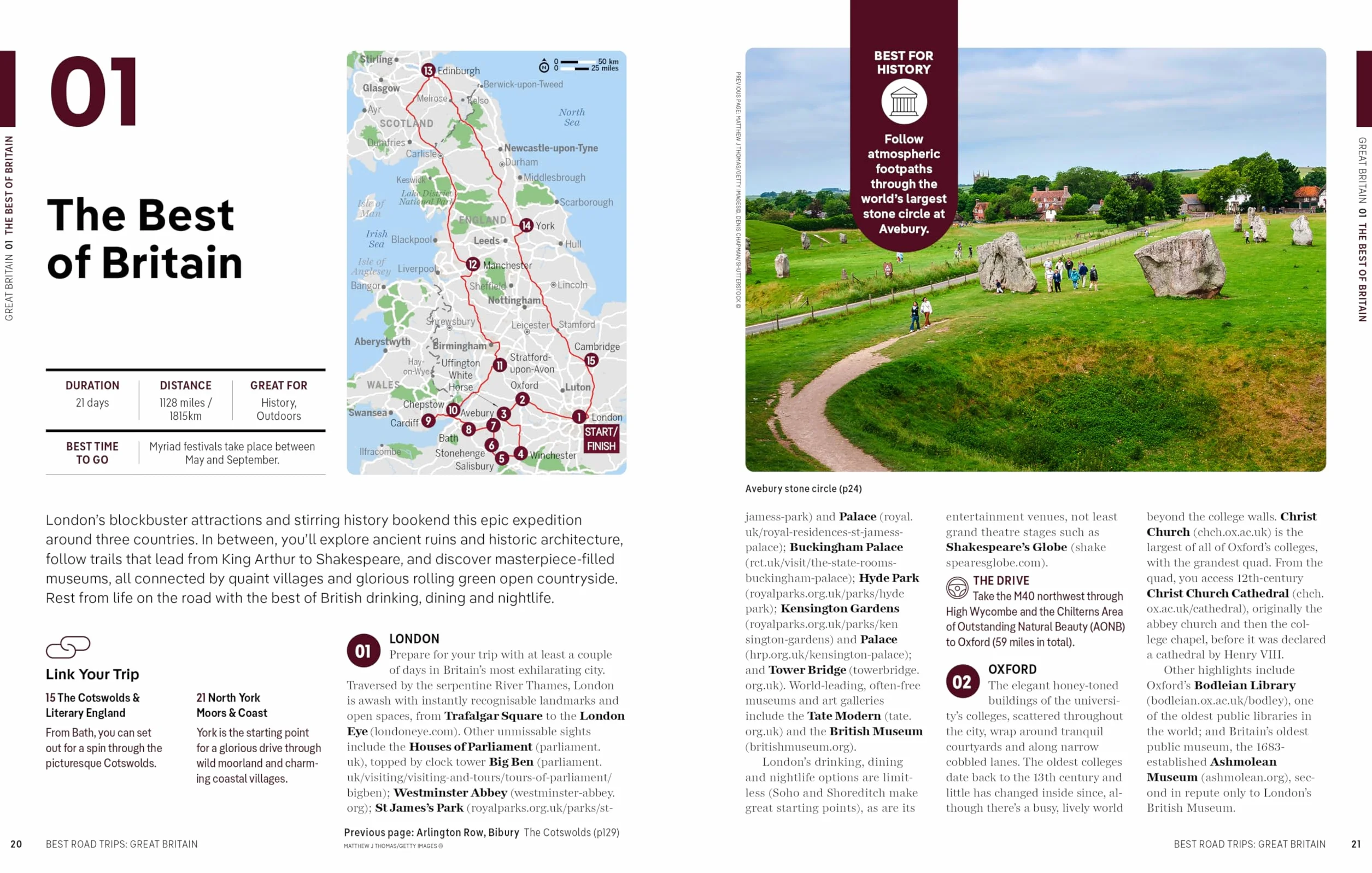 Best Road Trips Great Britain 3ed -anglais-: Detailed Itineraries Travel Like a Local Insider Tips Covers Edinburgh, Bath, Cambridge, Welsh Mountains and More