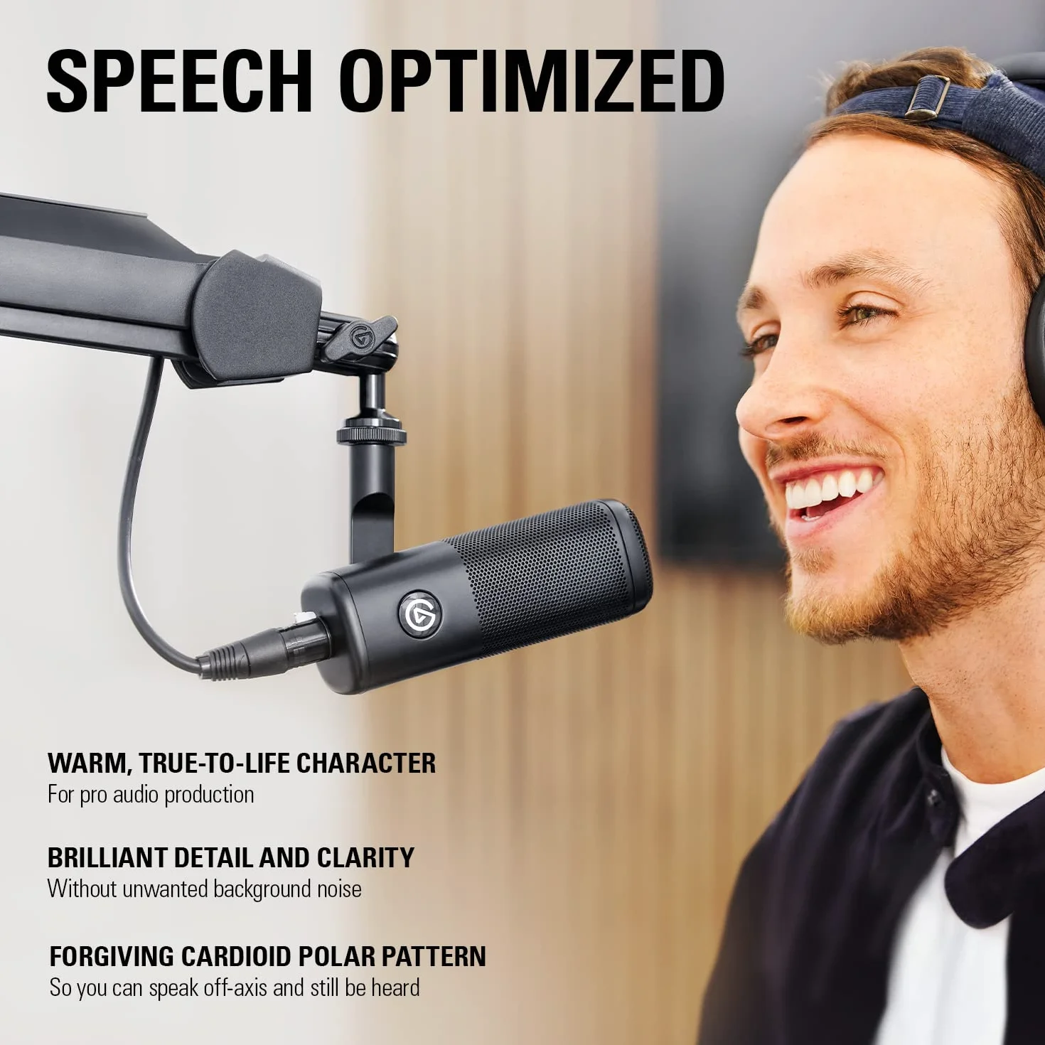 Elgato Wave DX - dynamiczny mikrofon XLR, wzór kardioidalny, eliminacja zakłóceń, optymalizacja pod kątem mowy, podcasty, transmisje, wzmacniacz sygnału nie jest wymagany, dowolny interfejs, Mac, PC