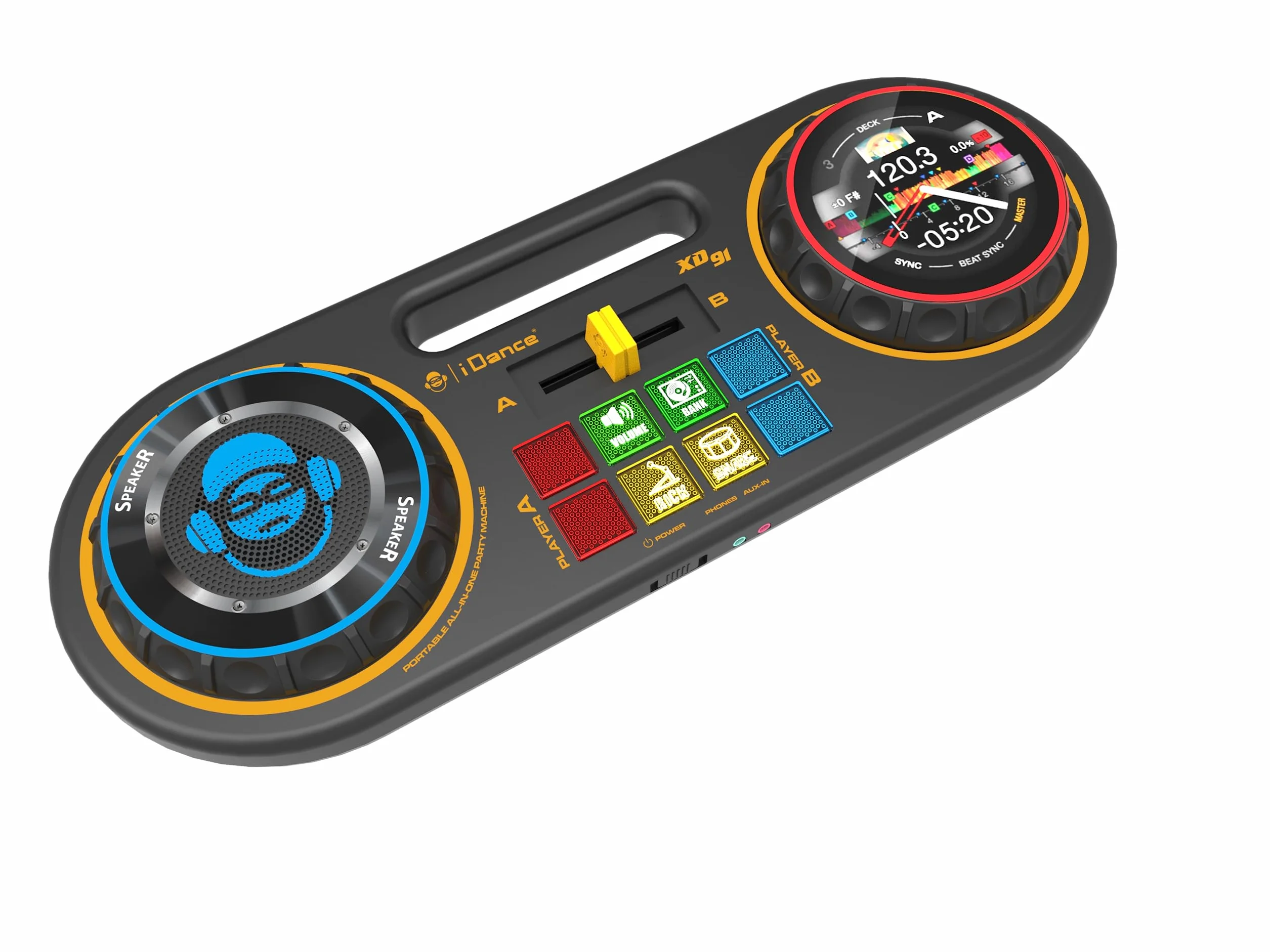 Cefa Toys- Mieszanka DJ 8 W 1 41,4x15,4x4,8 cm. 12 pętli audio. Crossfader do mieszania i głośników z wyjściem słuchawkowym. (00350)