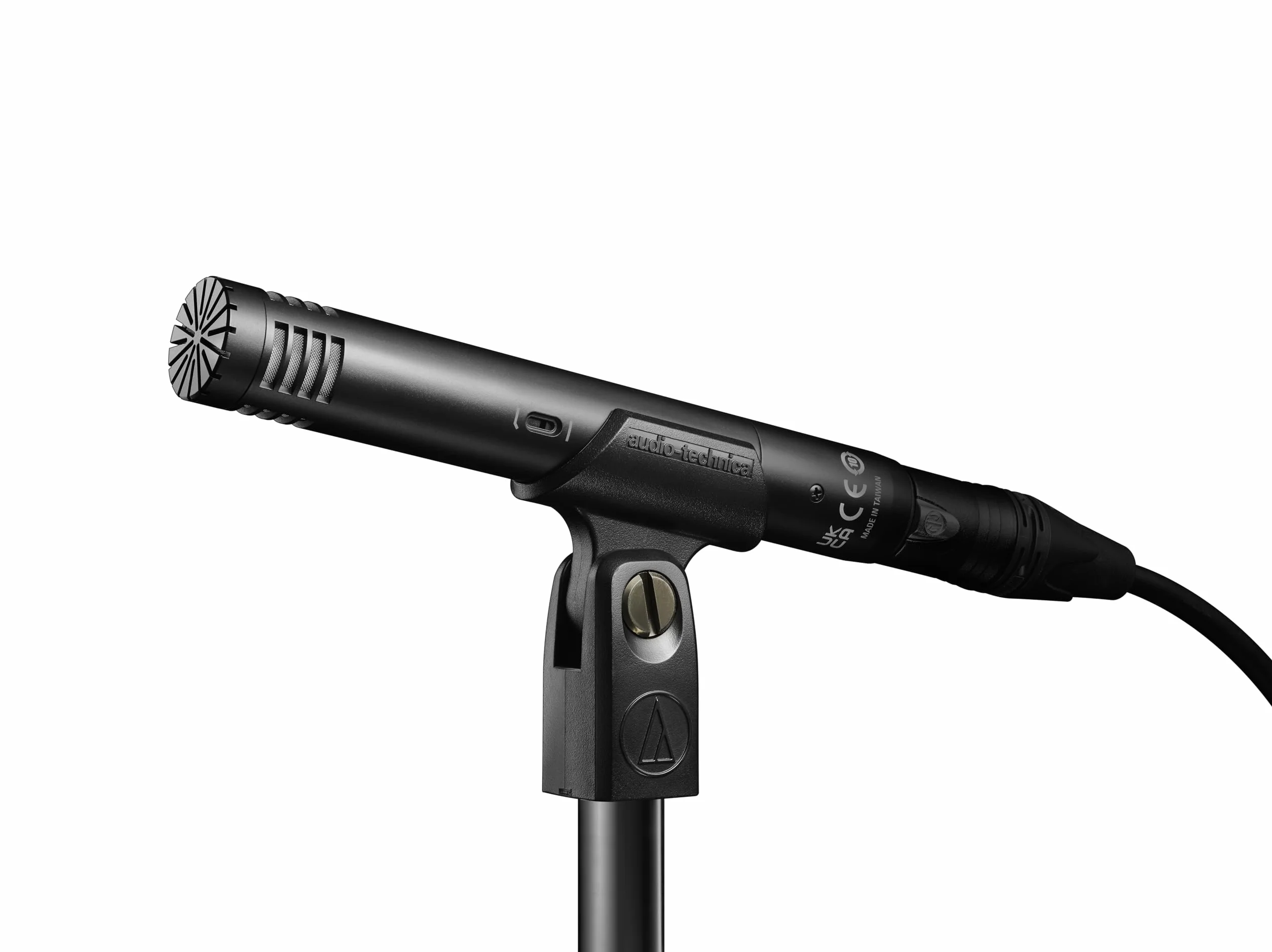 Audio-Technica AT2031 kardioidalny mikrofon kondensatorowy końcowy do instrumentów strunowych w krytycznych aplikacjach studyjnych i na żywo, czarny