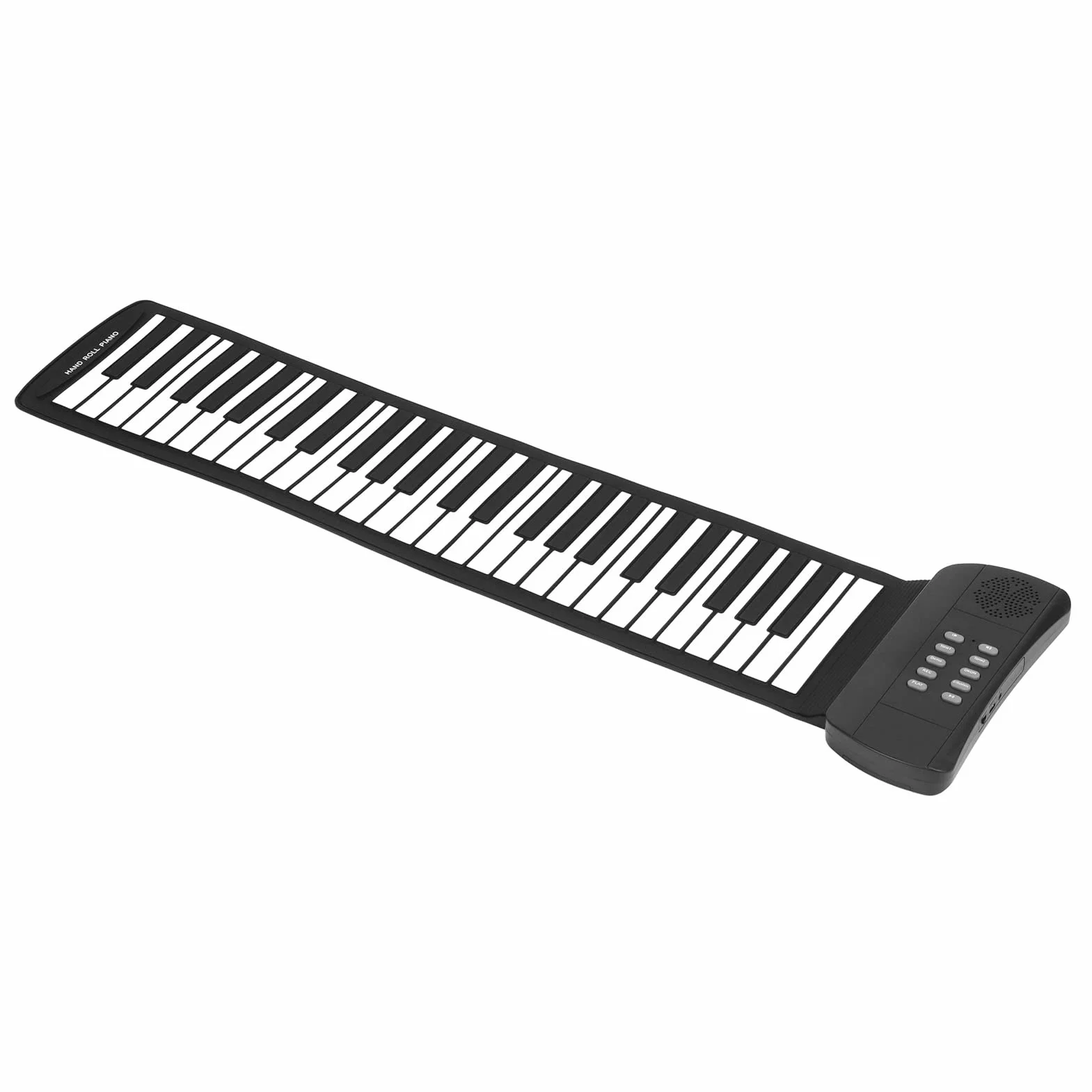PM49H Roll Up Piano, 49 Klawiszy Akumulatorowa Miękka Klawiatura Pianina Elektronicznego z Funkcją Bluetooth MIDI, Dźwięk Przestrzenny 4D, Ręcznie Zwijane Składane Pianino dla(PM49)