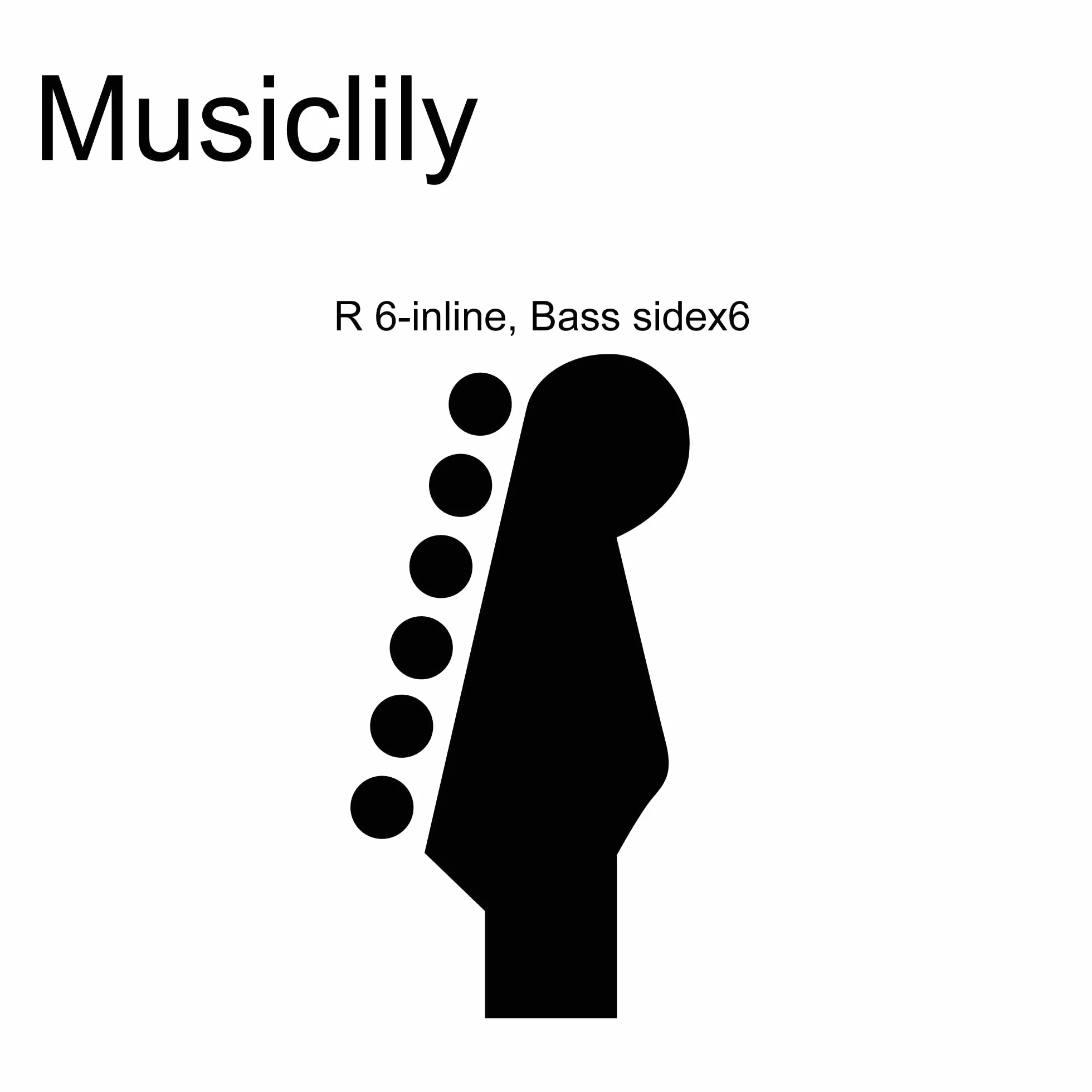 Musiclily Pro Vintage Split Shaft 6 w Linii Klucze Gitaryowe Tunery Kołki do Gitary Elektrycznej Squier Classic Vibe Strat Tele, Nikiel
