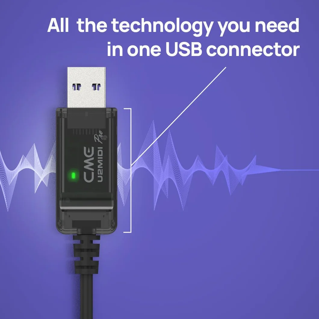 CME U2MIDI Pro kabel USB MIDI z filtrem i mapperem interfejs Plug & Play 6,5 stopy