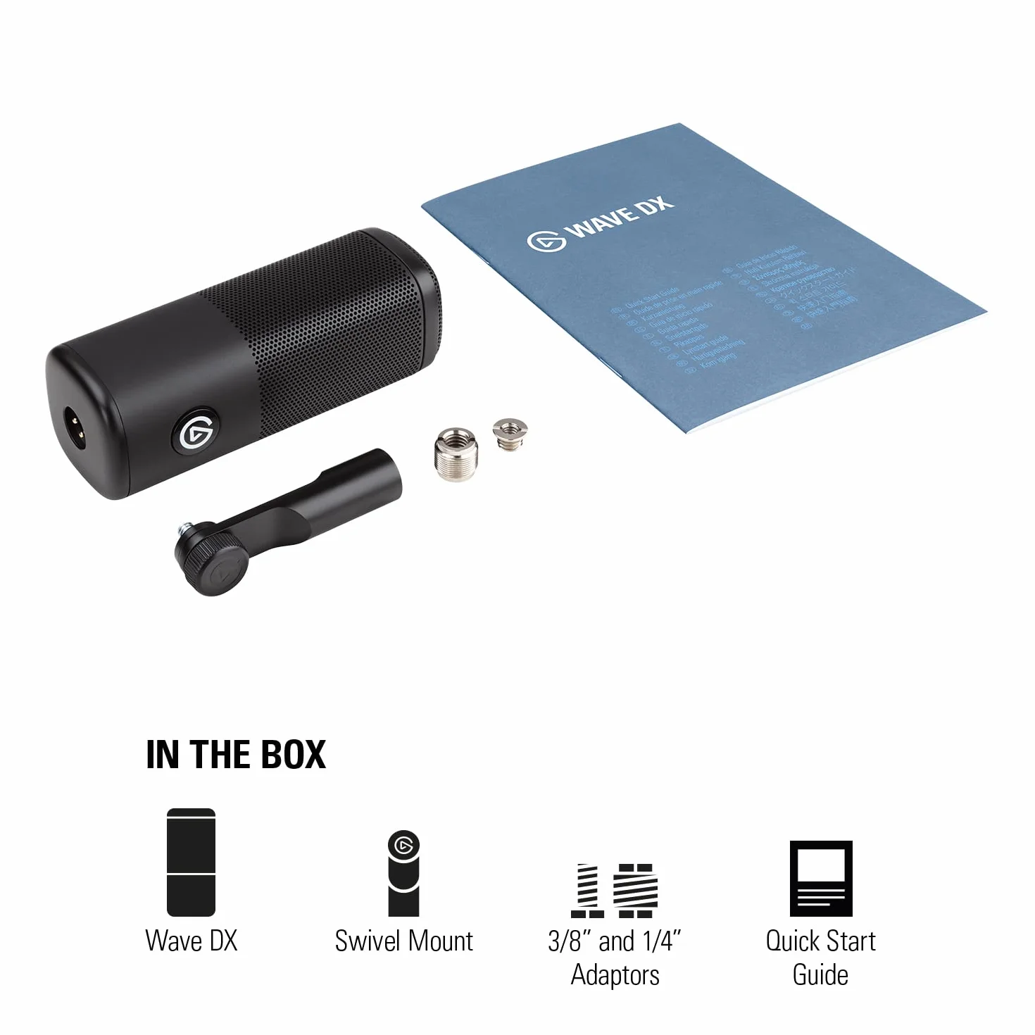 Elgato Wave DX - dynamiczny mikrofon XLR, wzór kardioidalny, eliminacja zakłóceń, optymalizacja pod kątem mowy, podcasty, transmisje, wzmacniacz sygnału nie jest wymagany, dowolny interfejs, Mac, PC