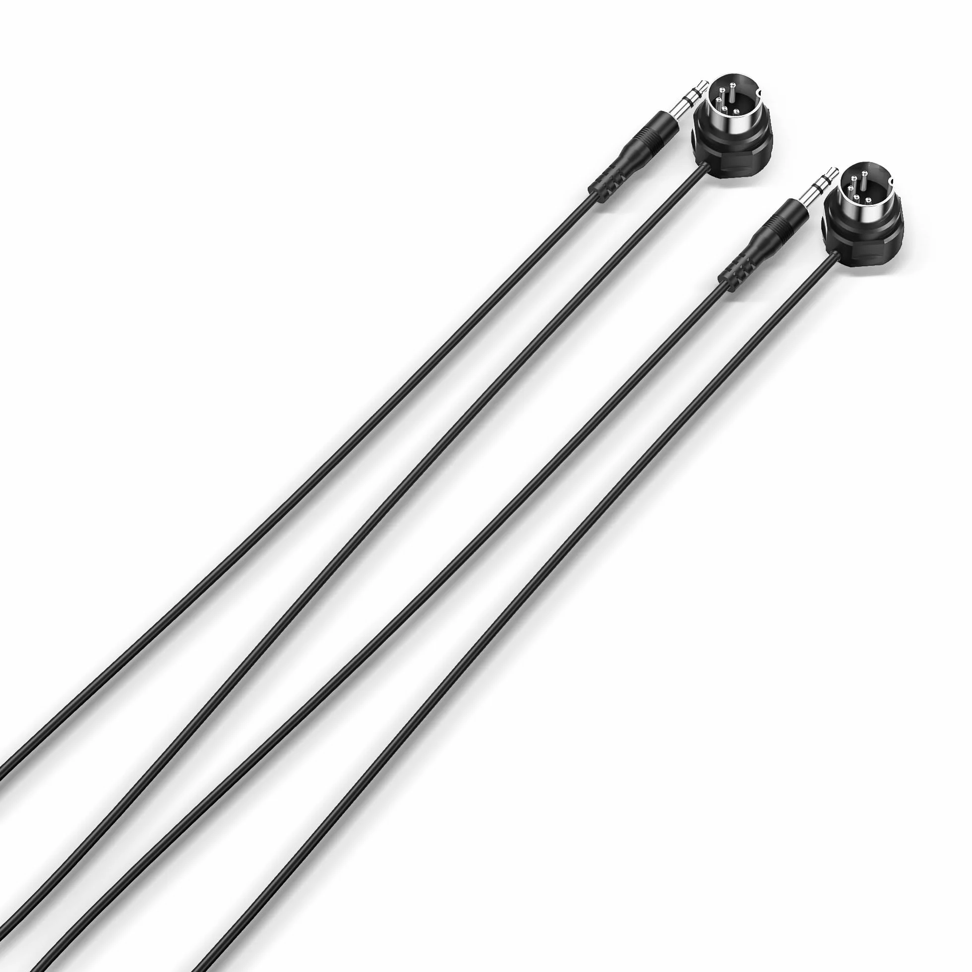 CME Kabel TRS MIDI 2-pack - Prosty TRS wersja A (3,5 mm - 1/8 cala) do kątowego 5-pinowego DIN, 5 stóp/150 cm - Idealny do małych przestrzeni i patchowania
