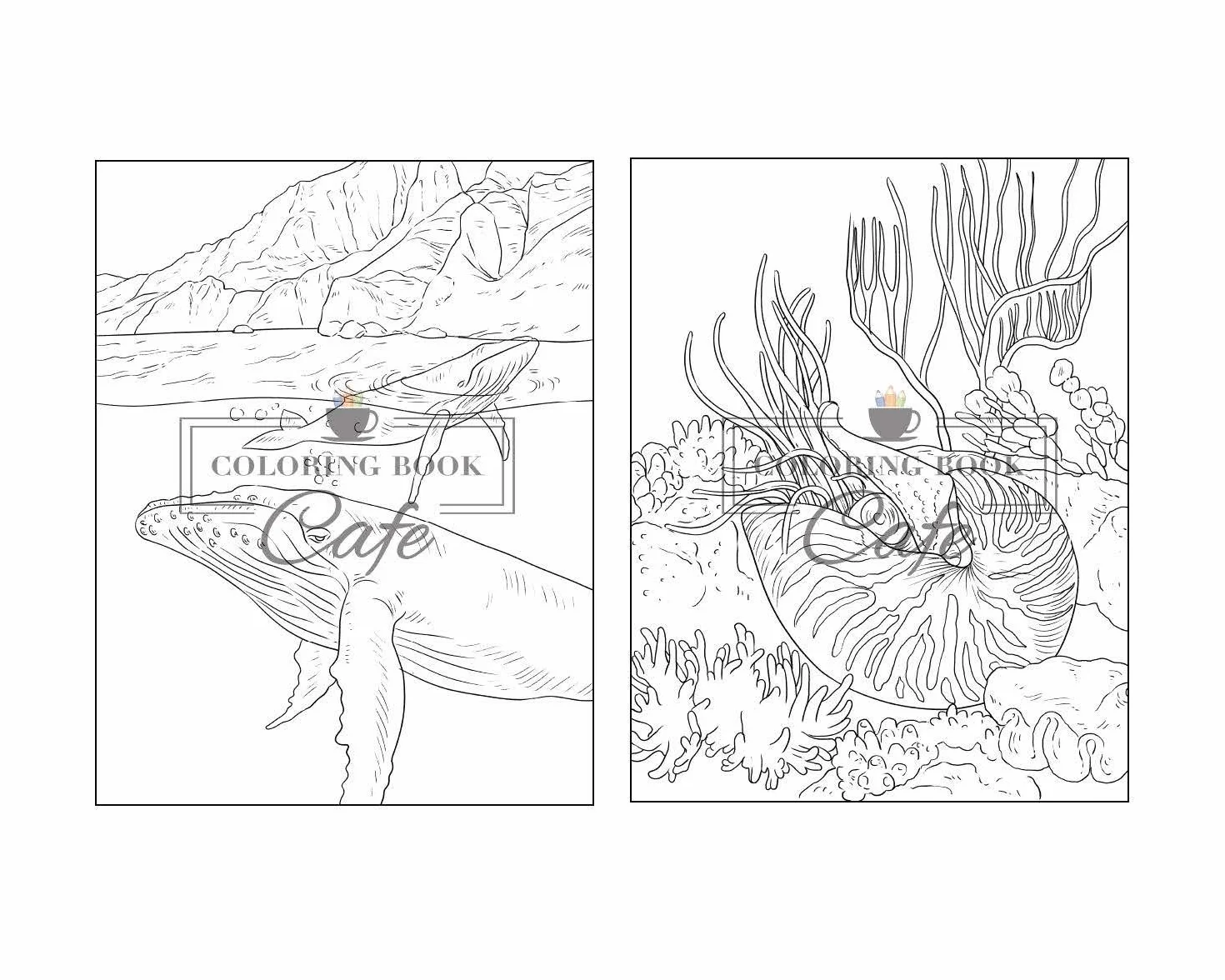 100 Wildlife Scenes: An Adult Coloring Book Featuring 100 Most Beautiful Wildlife Scenes with Animals, Birds and Flowers from Oceans, Jungles, Forests and Savannas